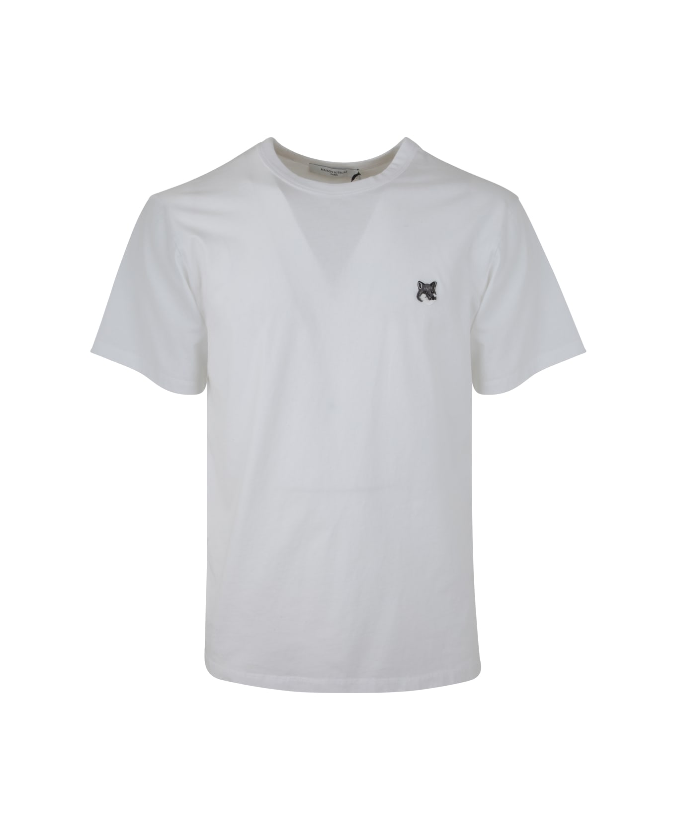 Maison Kitsuné Grey Fox Head Patch Classic Tee-shirt - White