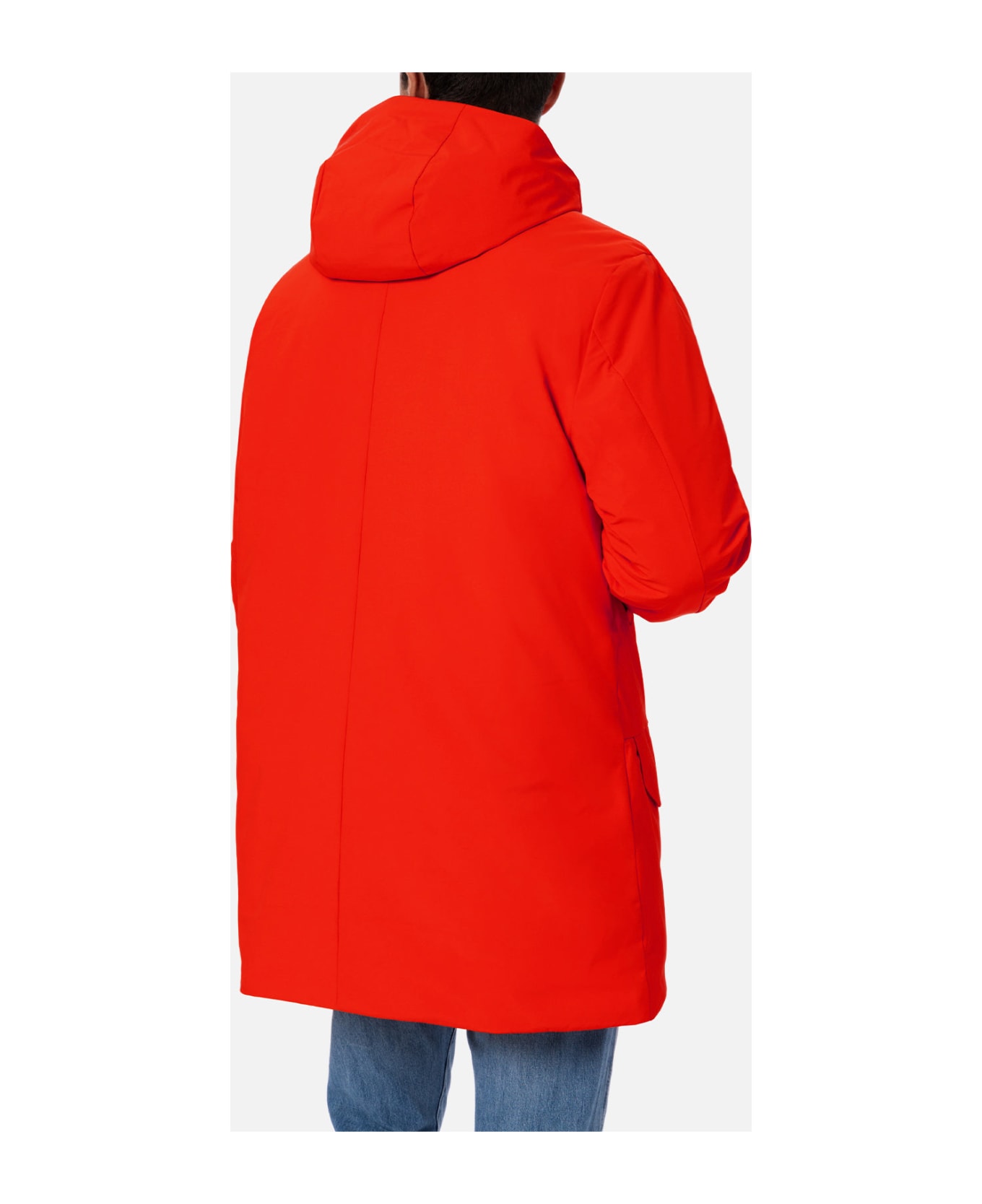 MC2 Saint Barth Man Hooded Parka Jacket Voyager With Bandanna Lining - ORANGE