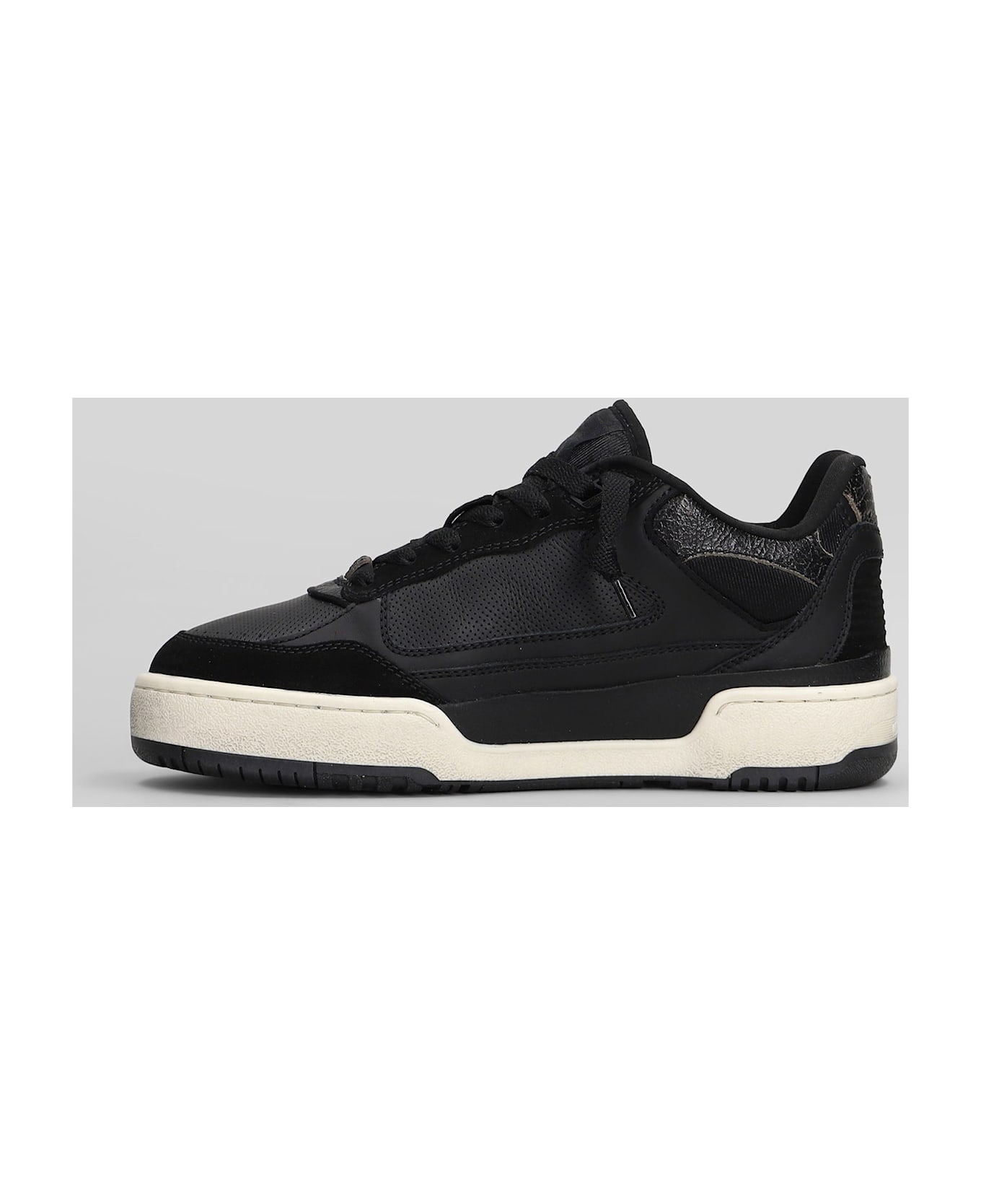 Golden Goose Forty 2 Sneakers In Black Suede And Leather - black