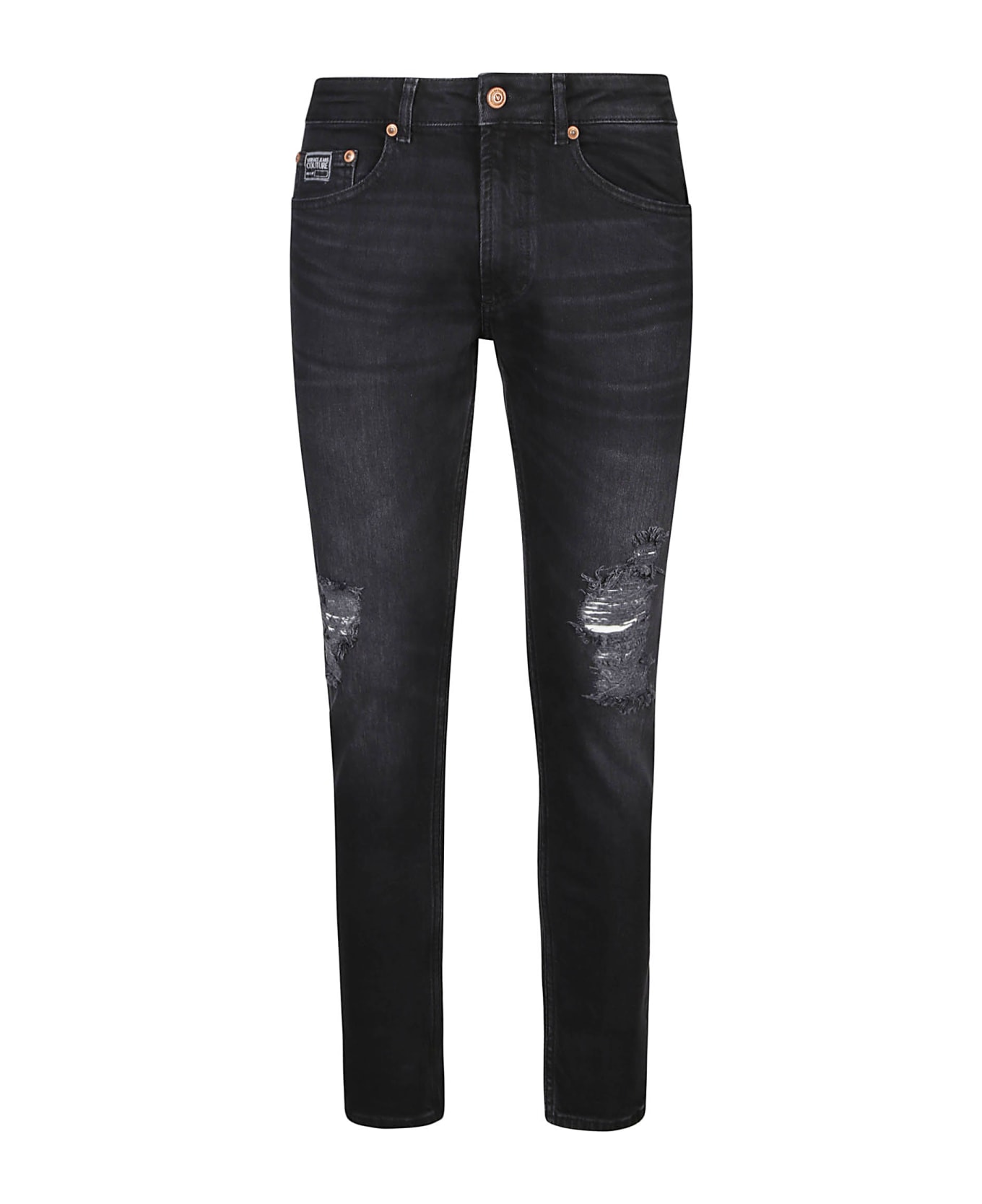 Versace Jeans Couture Presley 5 Pocket Skynny Narrow Jeans - Black デニム