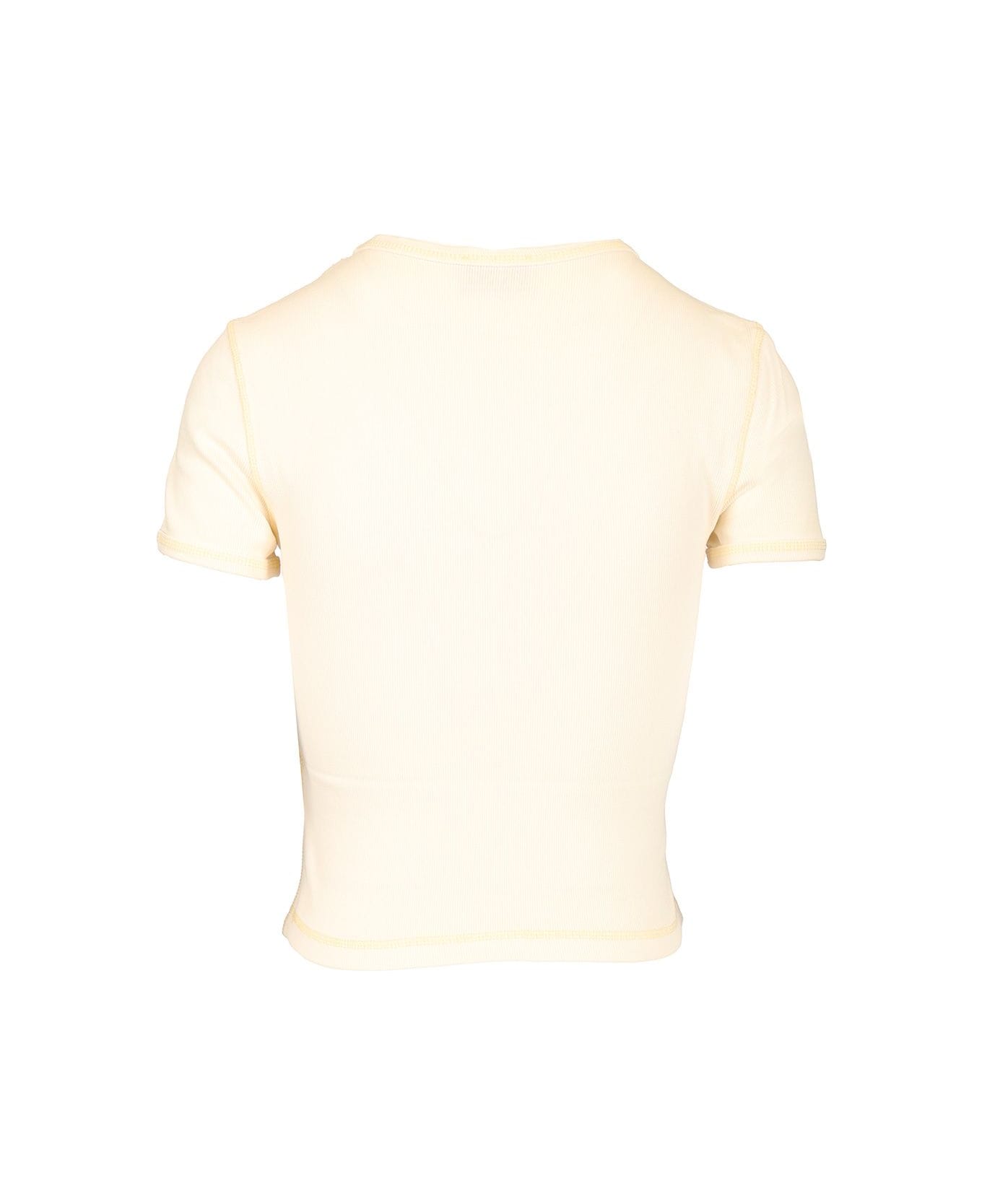 Diesel T-shirt With Heart D Watercolor Effect - White