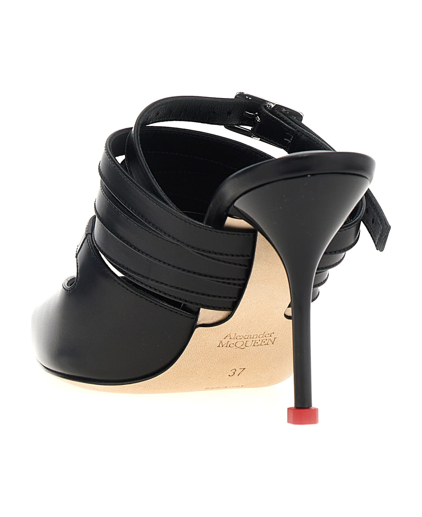 Alexander McQueen Strap Mules - Black