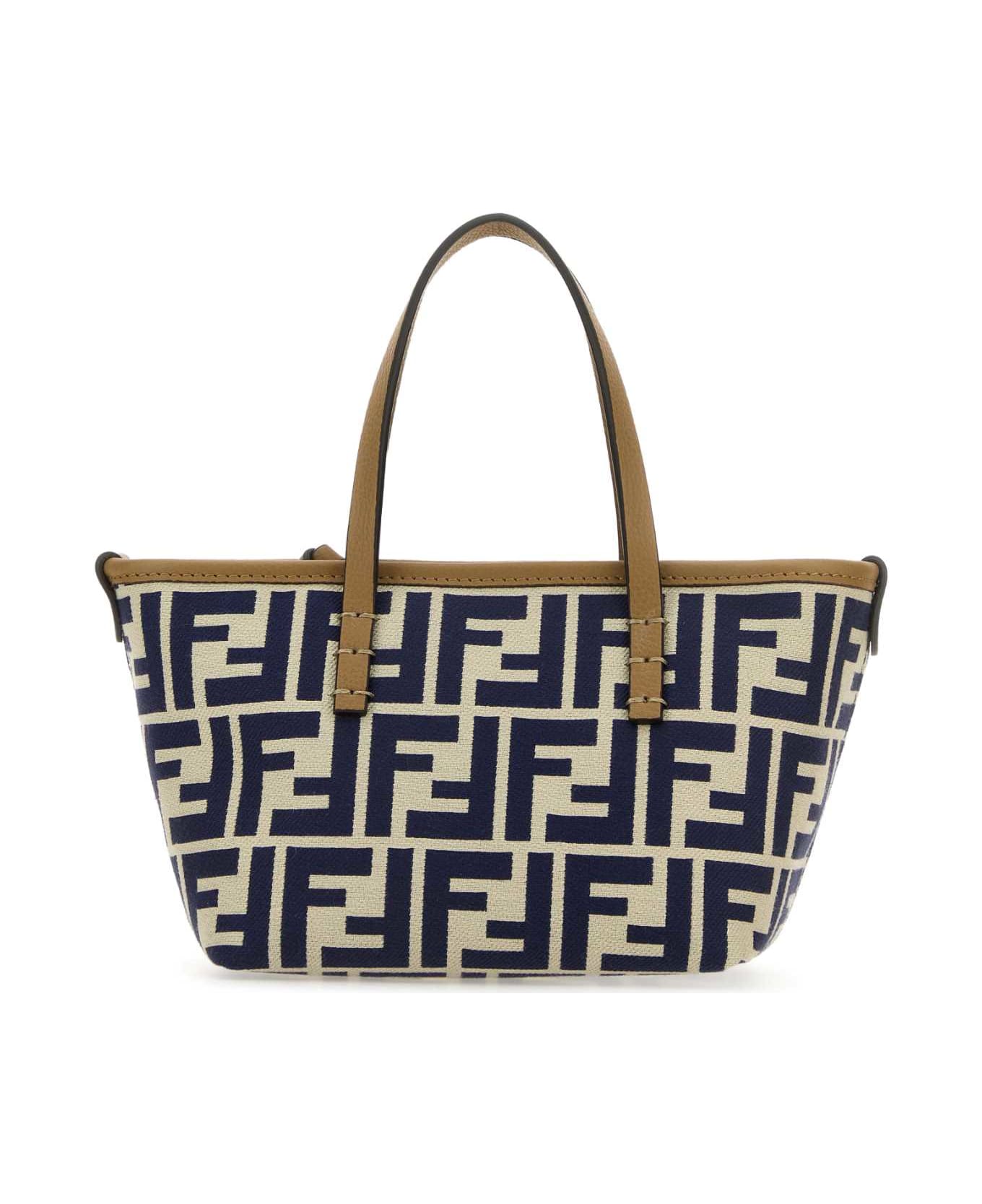 Fendi Embroidered Fabric Mini Roll Handbag - BEIGEMIDNSANDOS