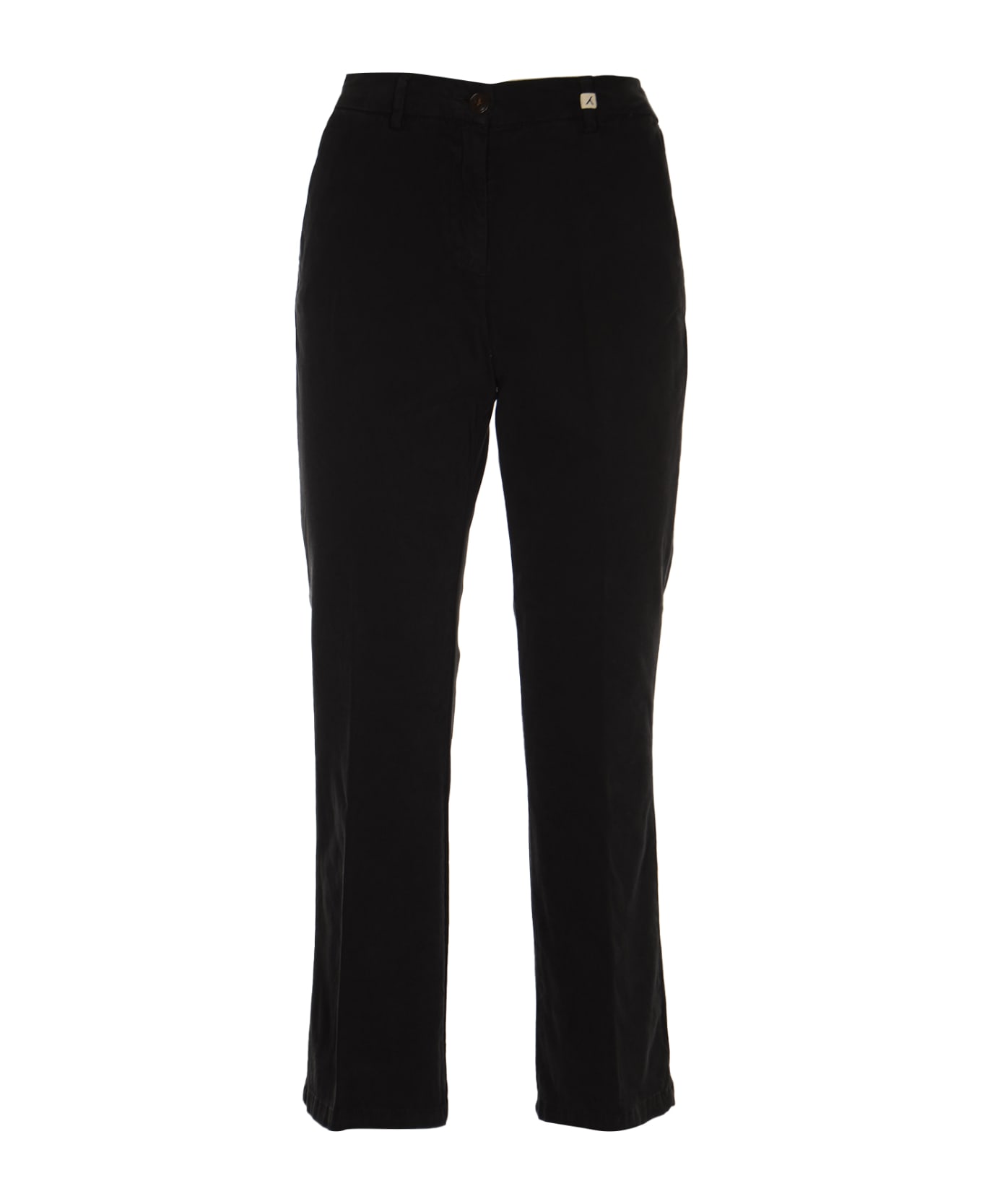 Myths Button Fitted Trousers - Black
