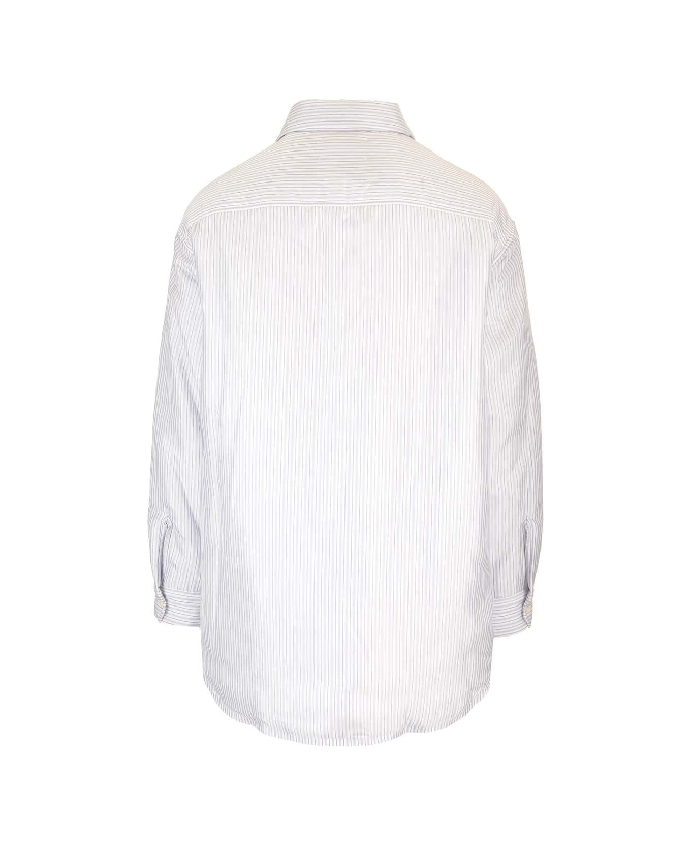 Maison Margiela Oversize Striped Shirt - White