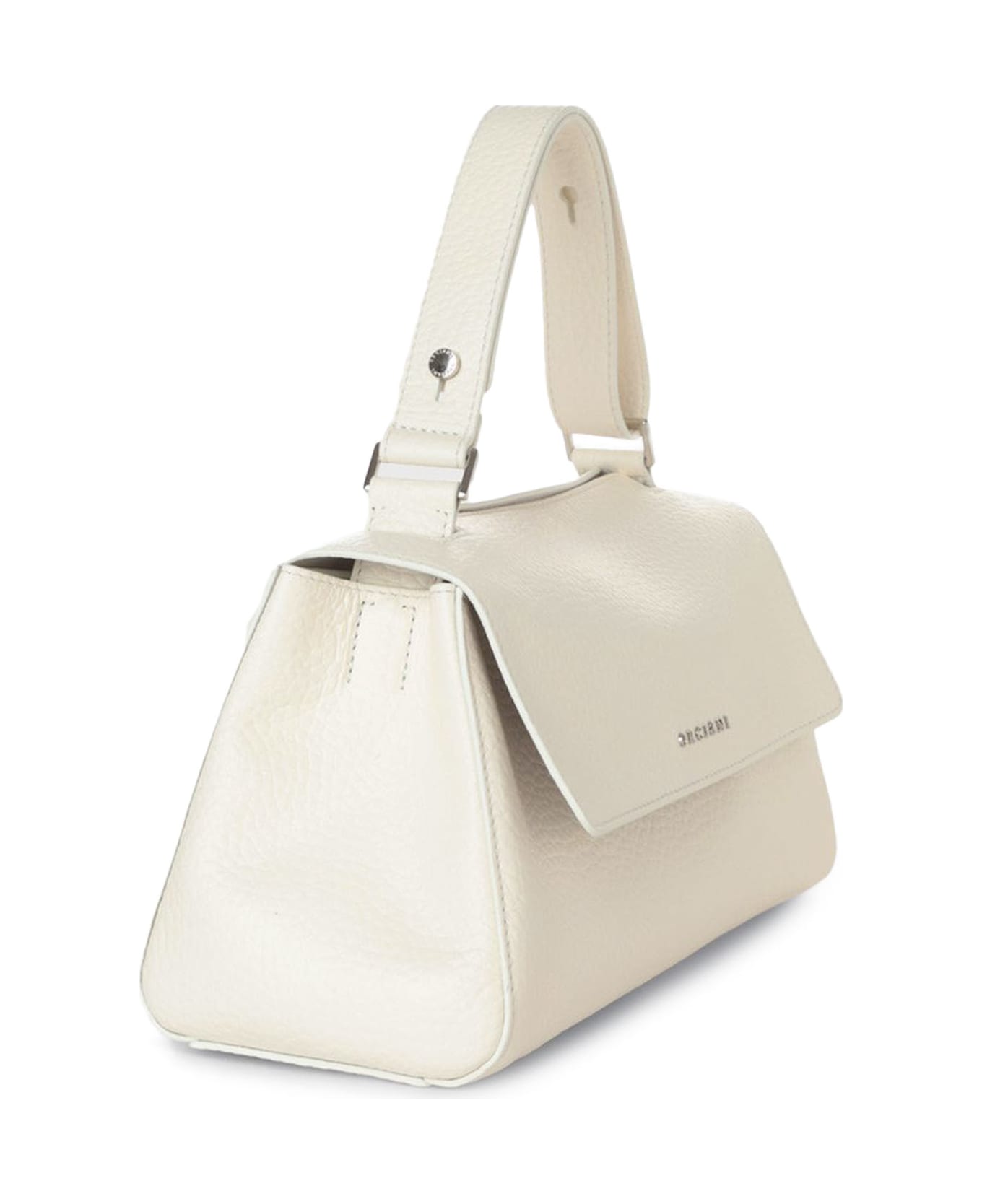 Orciani Sveva Longuette Soft Leather Handbag - White
