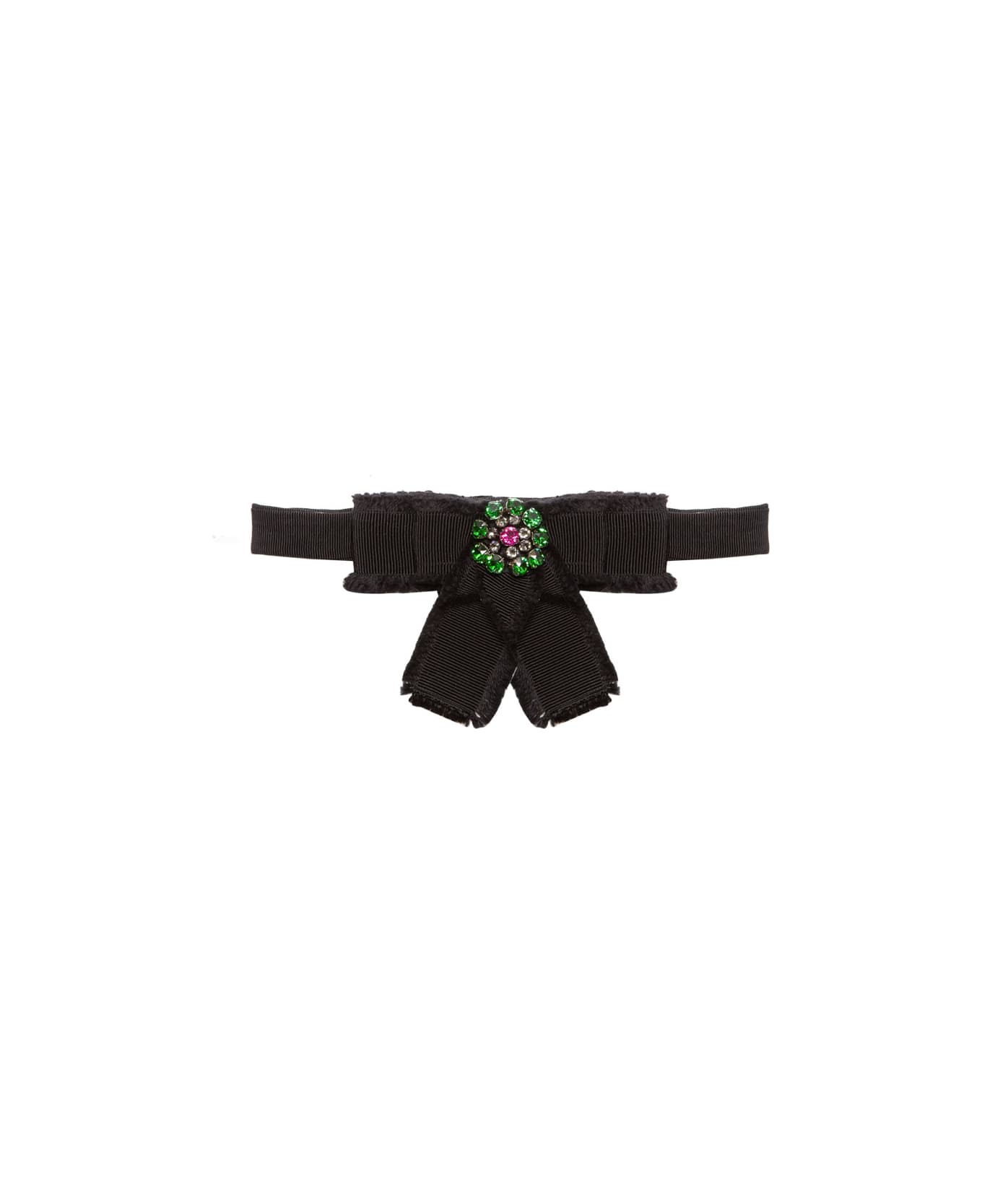 Gucci Viscose And Cotton Blend Bow Tie - Back