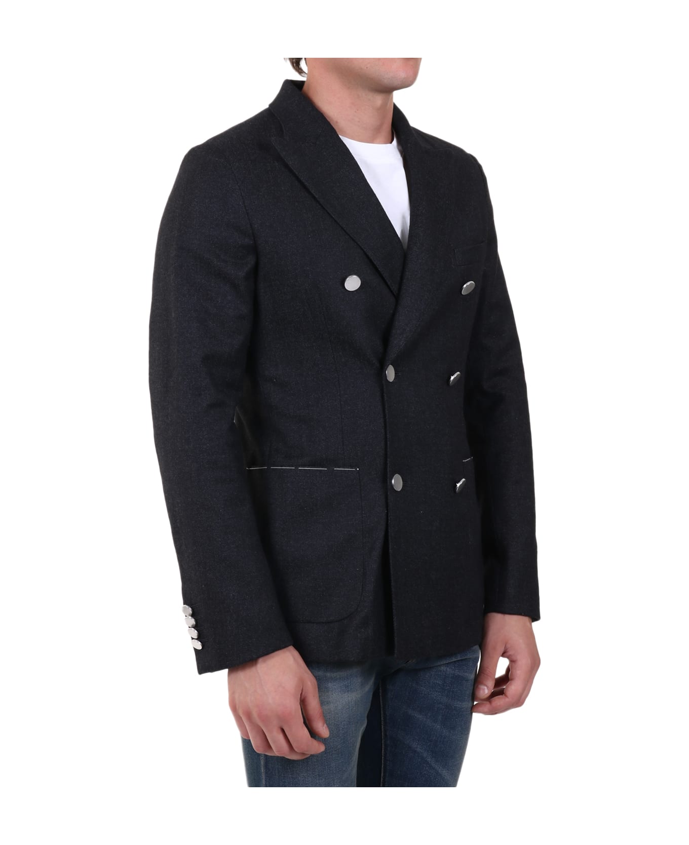 Tonello Double-breasted Jacket - GREY