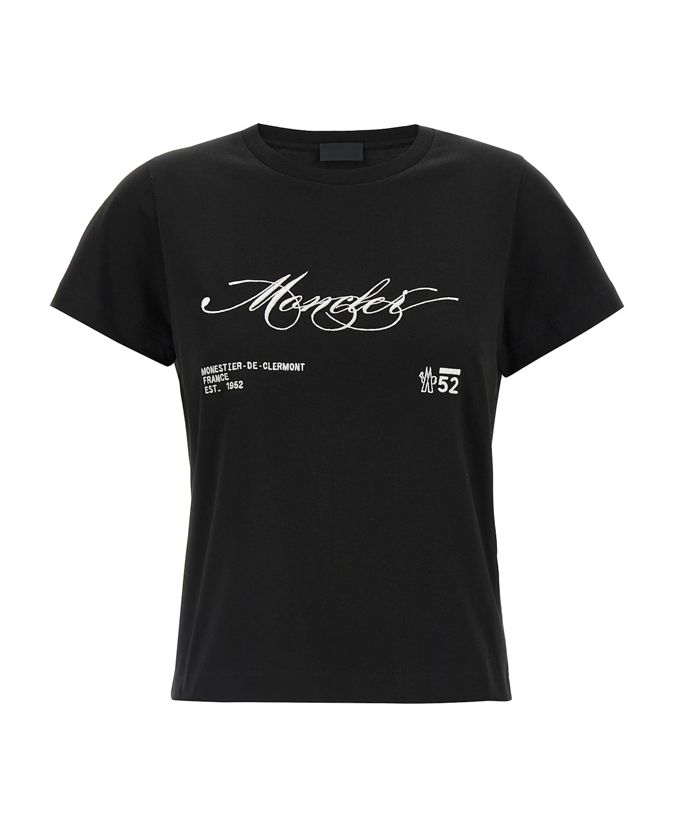 Moncler Embroidery T-shirt - White/Black