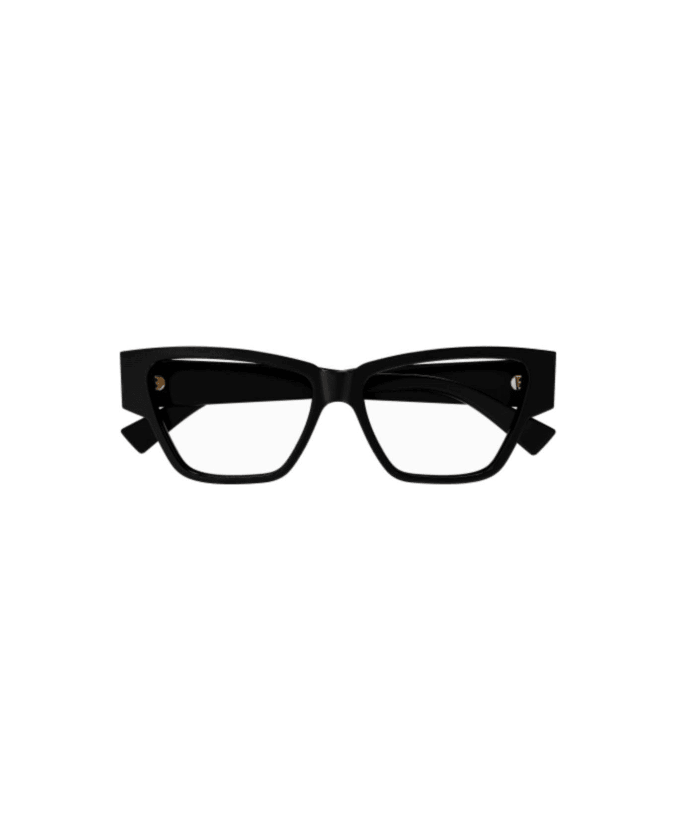 Bottega Veneta Eyewear Cat Eye Frame Glasses - 001 black black transpare