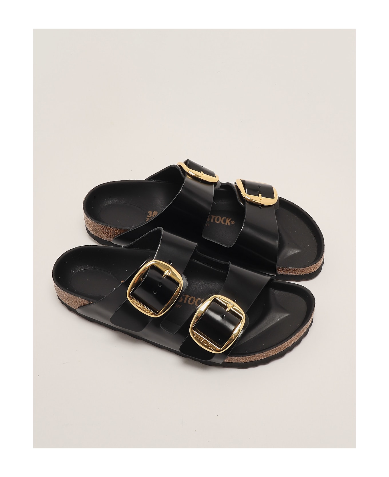 Birkenstock Arizona Big Buckle Shine Black Sandal - NERO