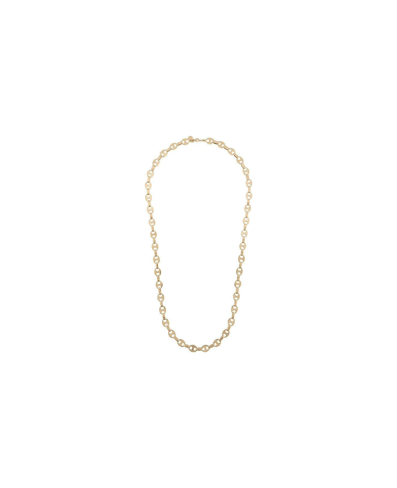 Paco Rabanne Chain Necklace In Golden Brass - Metallic