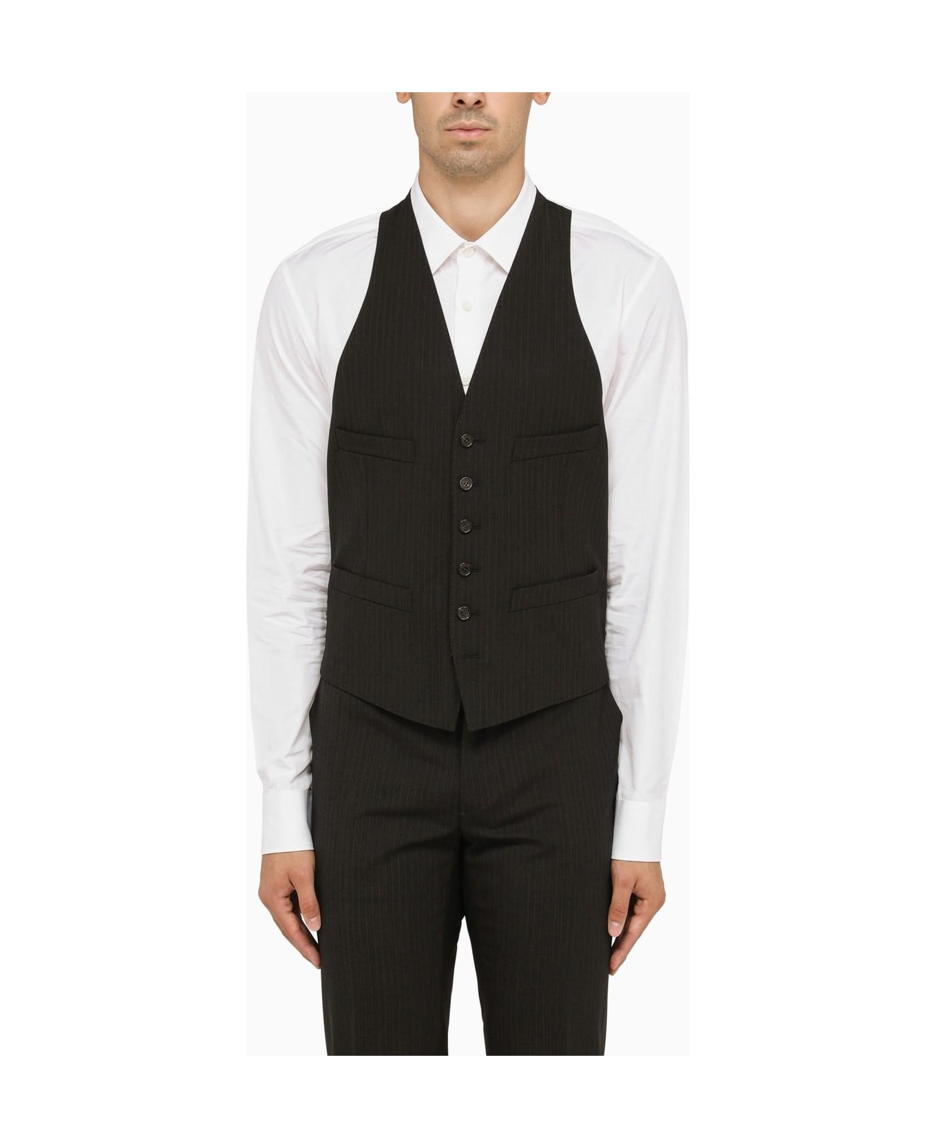 Dsquared2 Single-breasted Pinstripe London Suit - GRIGIO
