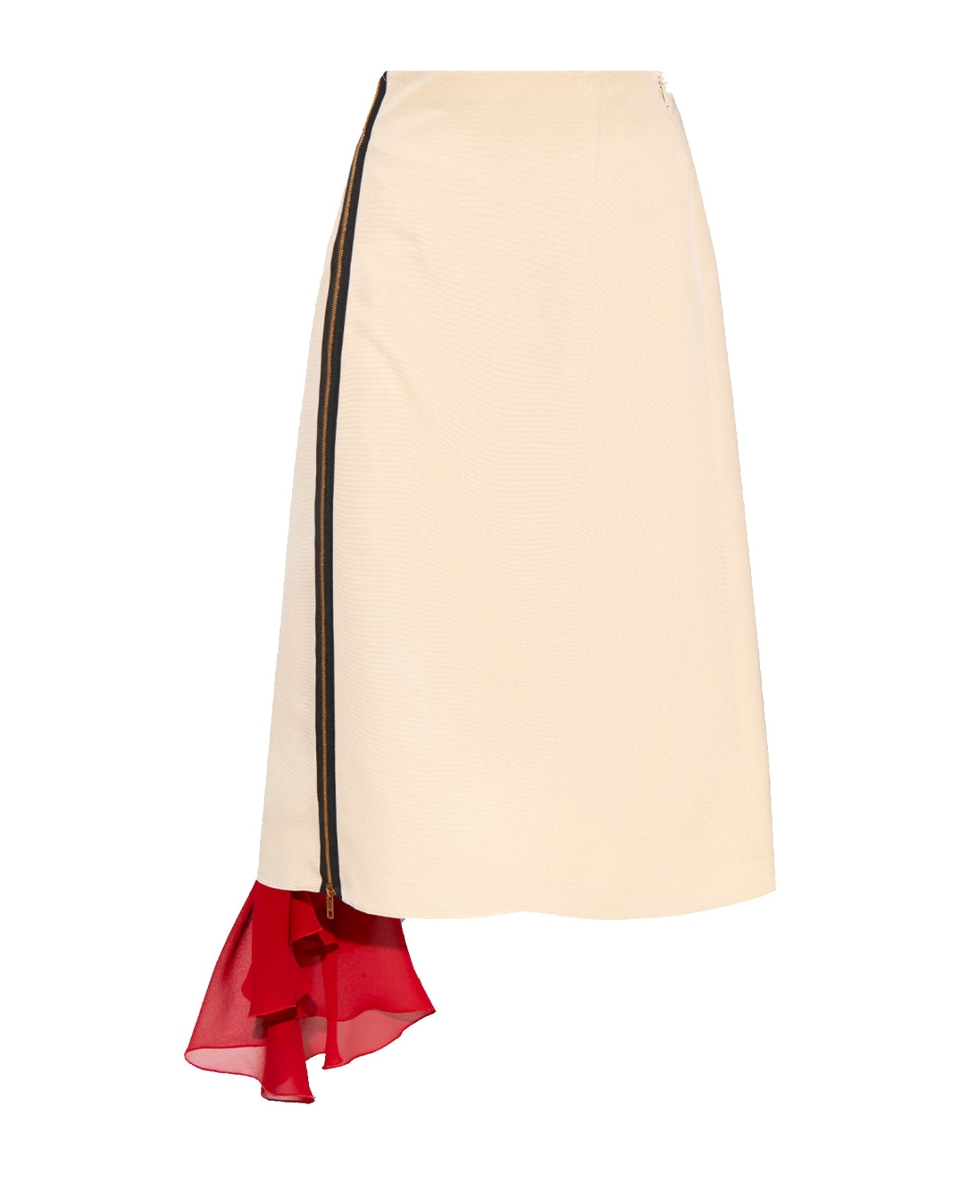Gucci Silk Viscose Faille Skirt - Beige スカート