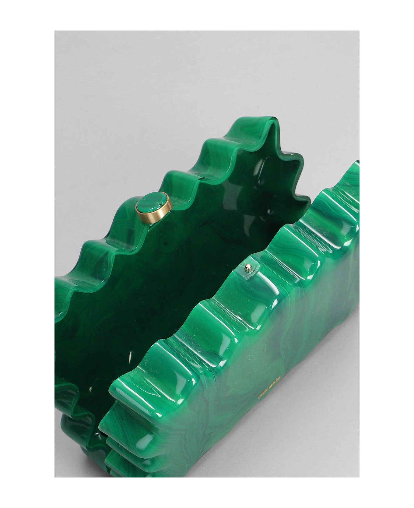 Cult Gaia Paloma Clutch In Green Acrylic - green トラベルバッグ