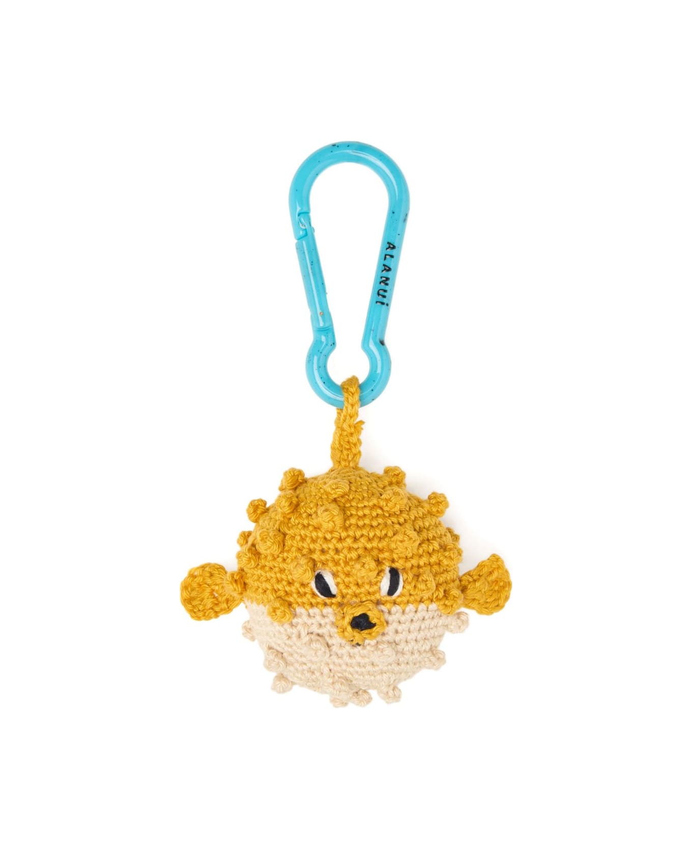 Alanui Puffer Fish Crochet Keyring - Yellow
