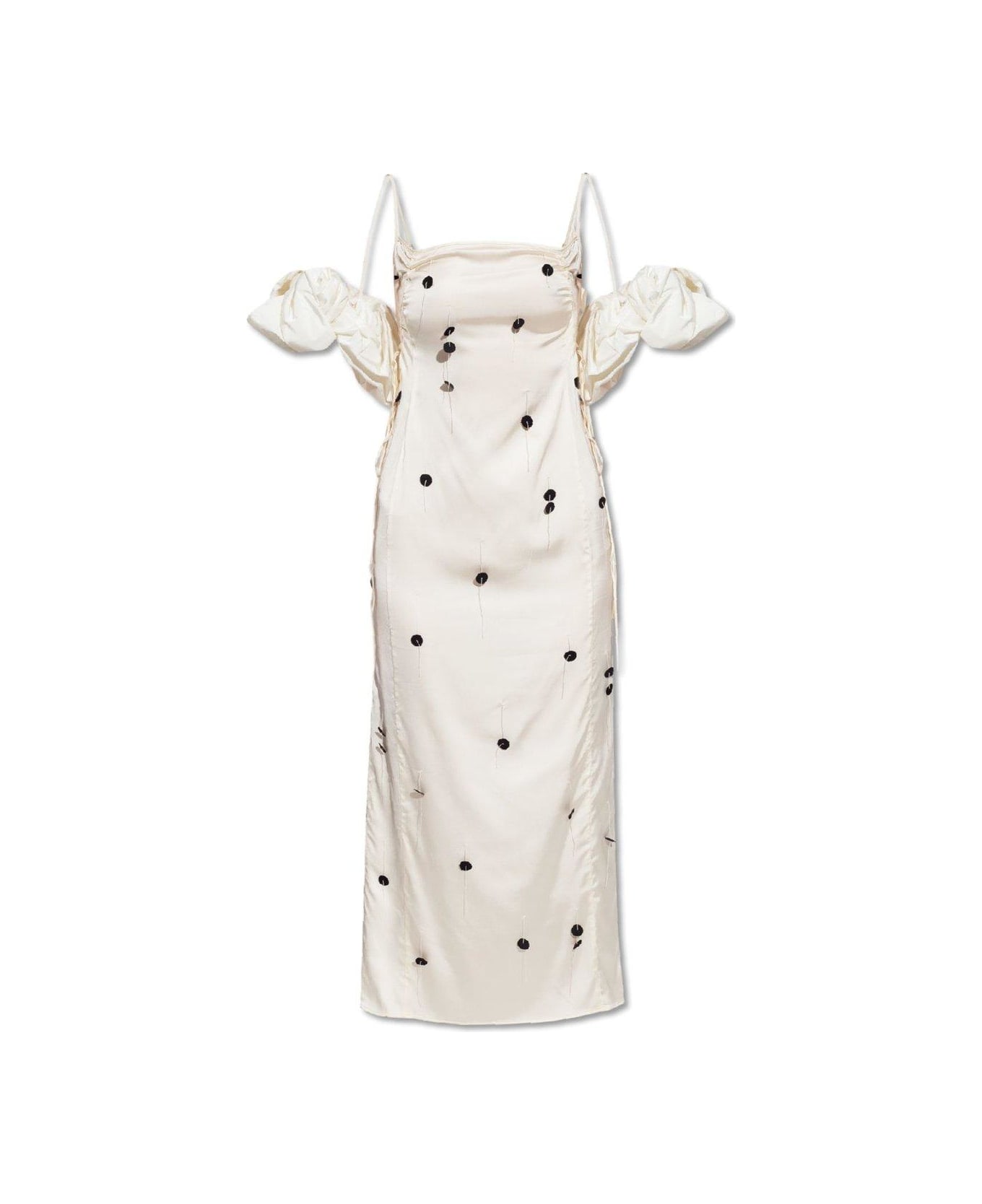 Jacquemus Puffed Sleeve Dress - White