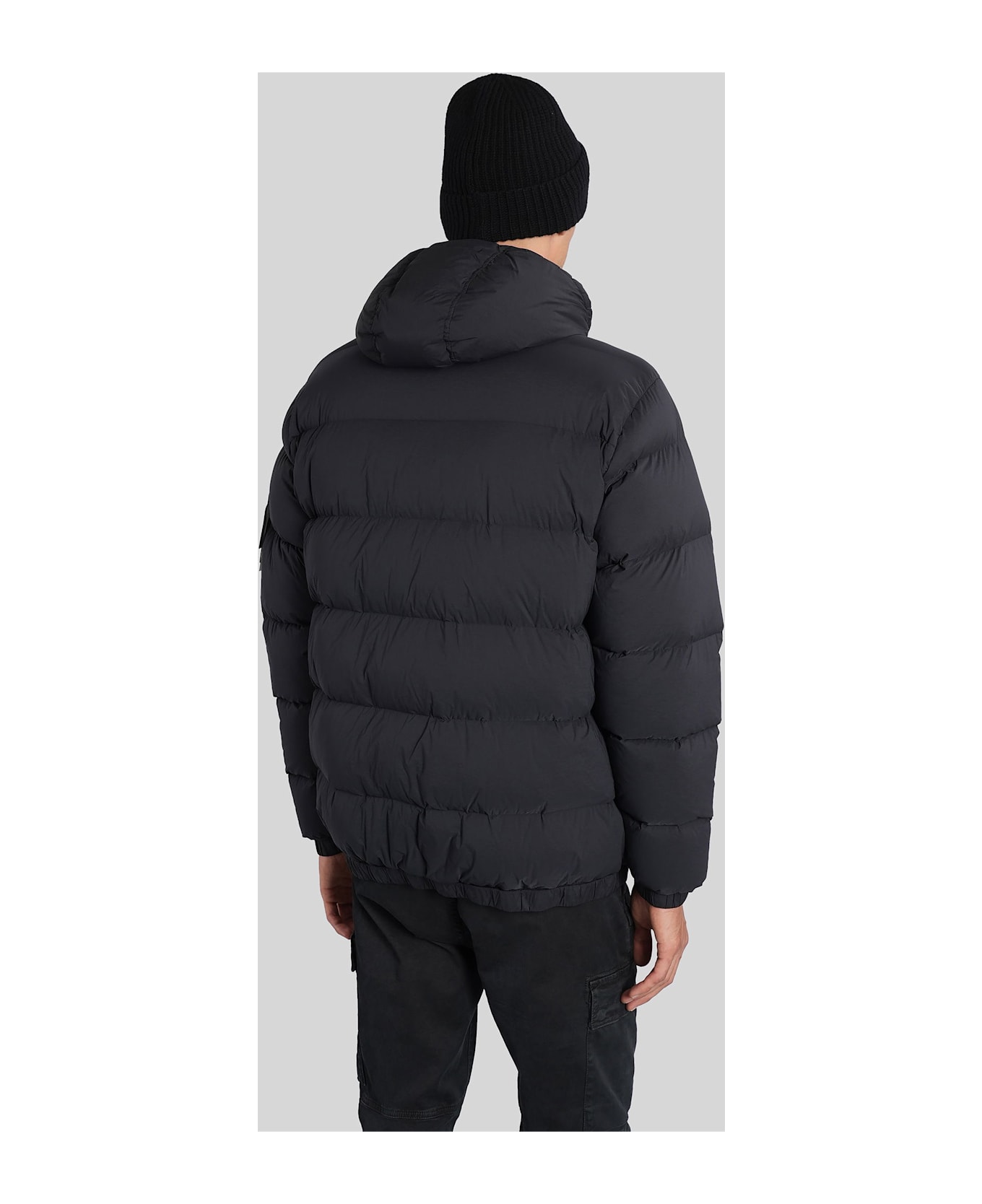 Stone Island Puffer In Black Polyamide - black