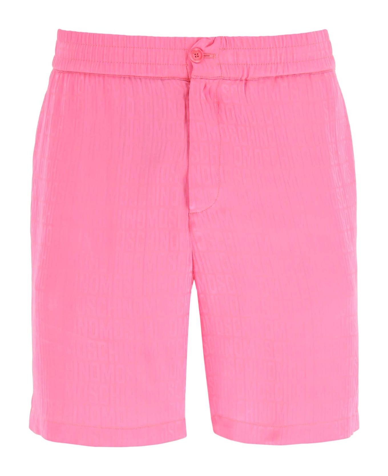 Moschino Monogram Silk And Viscose Shorts - ROSA (Pink)