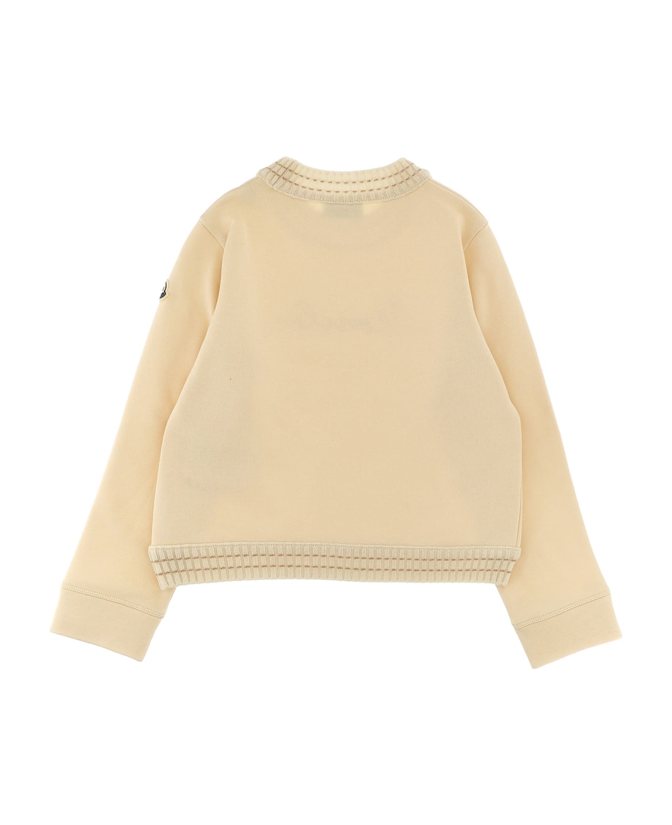 Moncler Logo Embroidery Sweatshirt - Beige