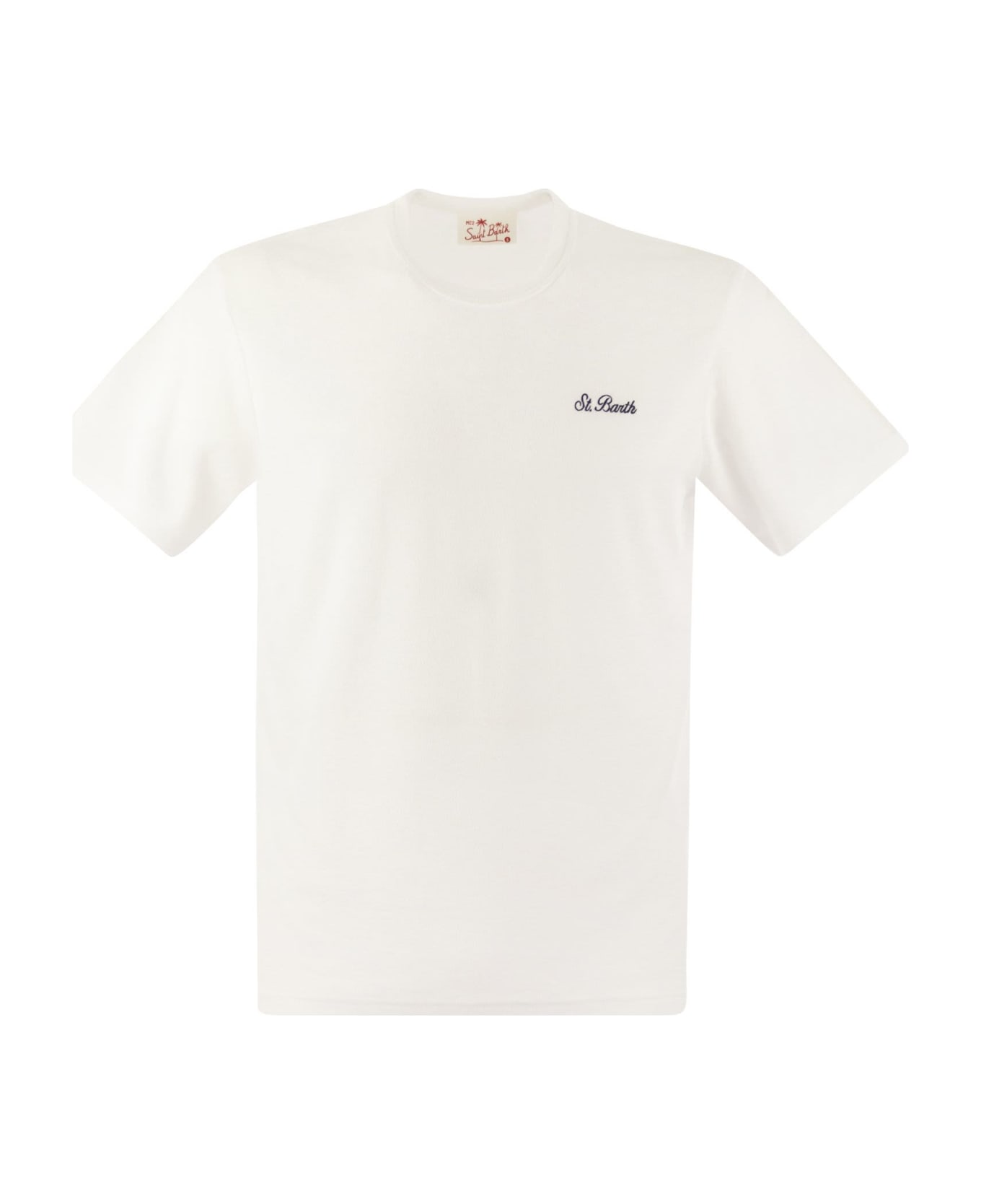 MC2 Saint Barth Gary - T-shirt In Terry Fabric - White