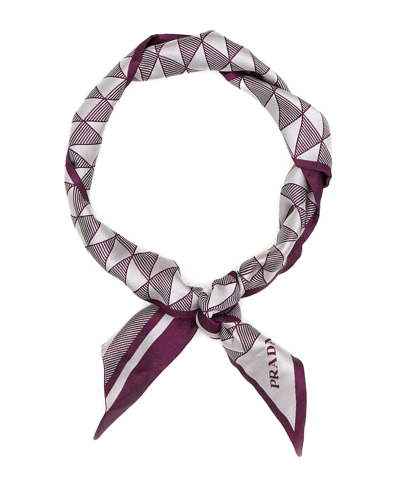 Prada Embroidered Silk Foulard - MALVA