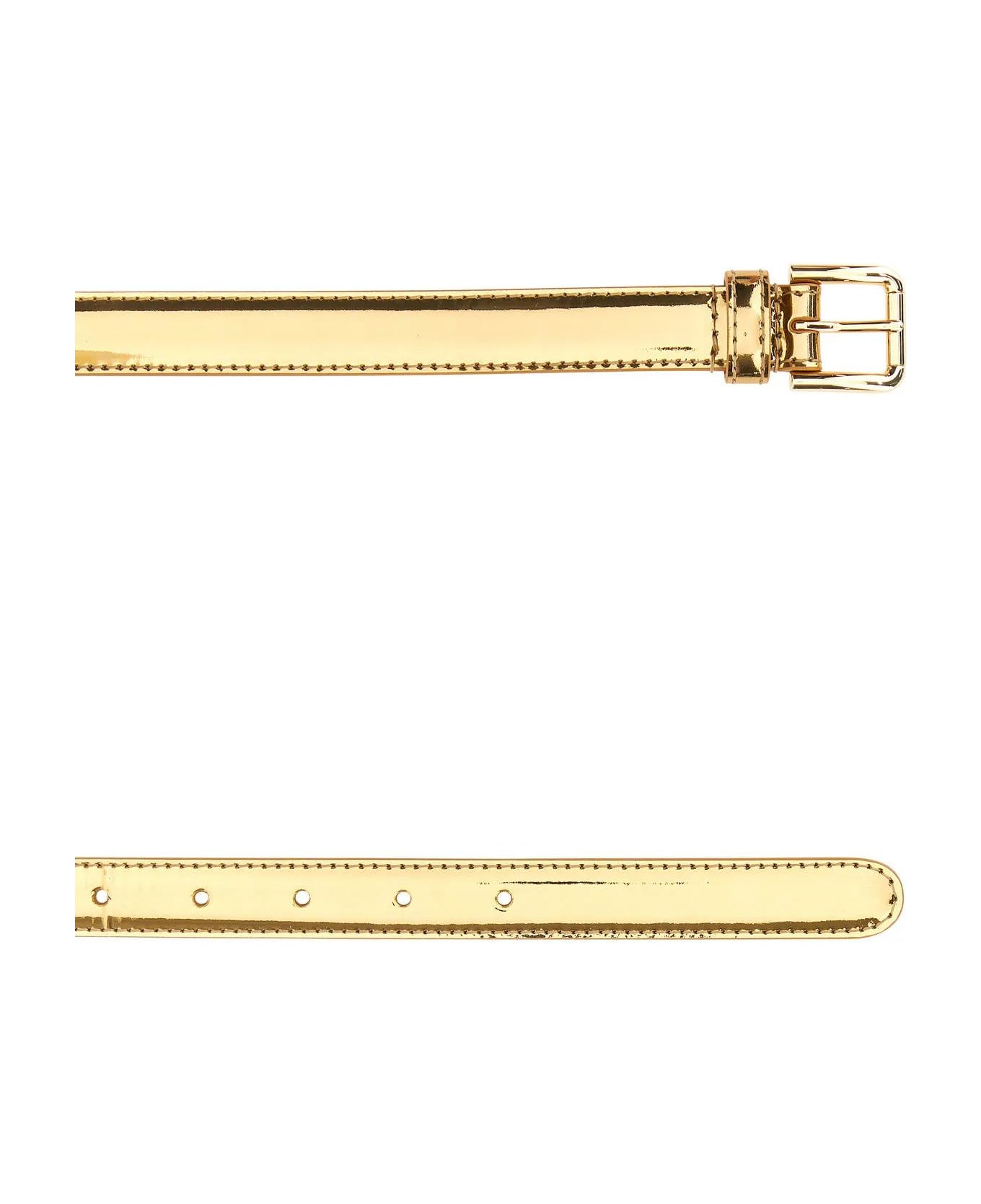 Dolce & Gabbana Golden Leather Belt - Golden