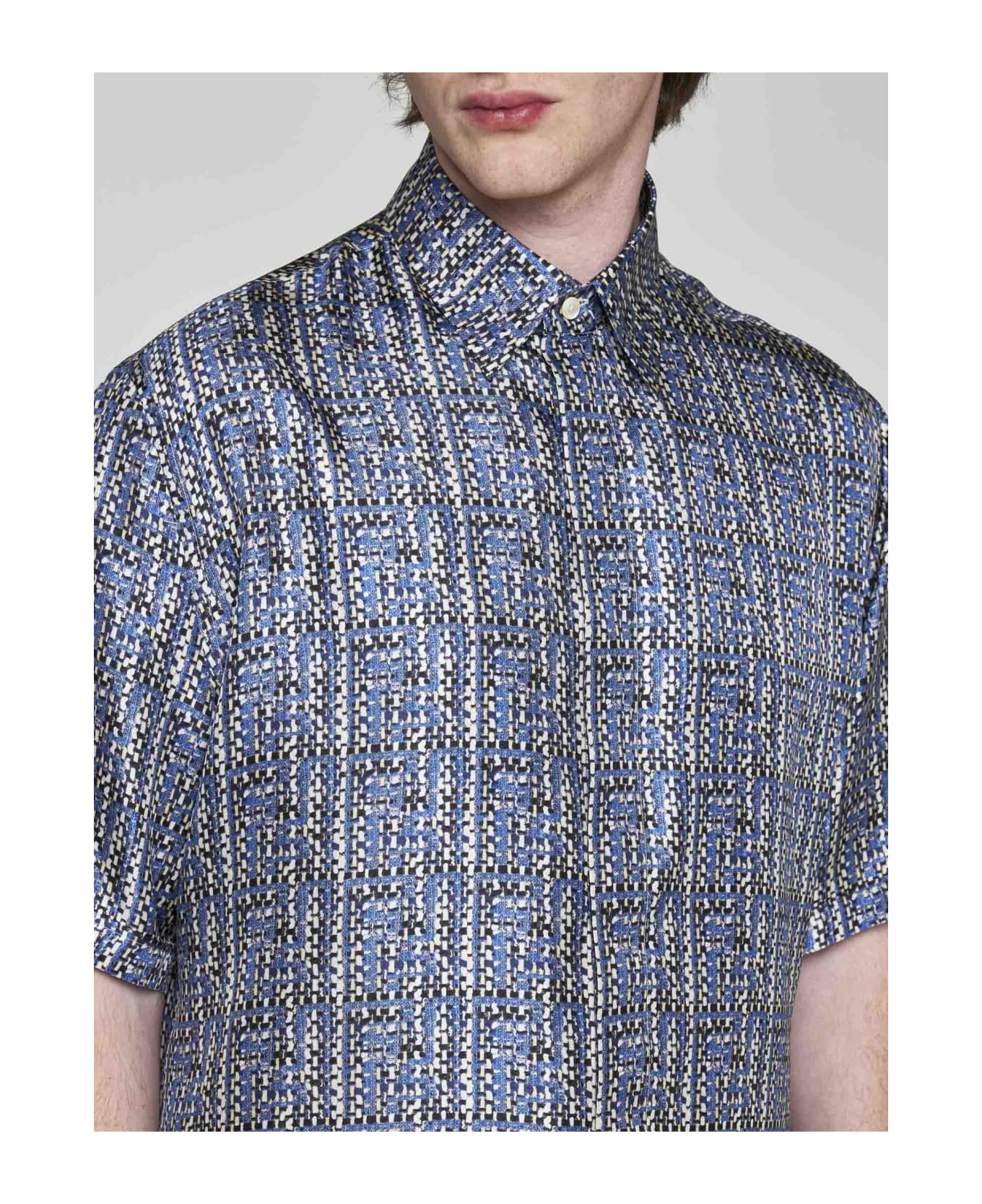Fendi Ff Print Silk Shirt - Mirto