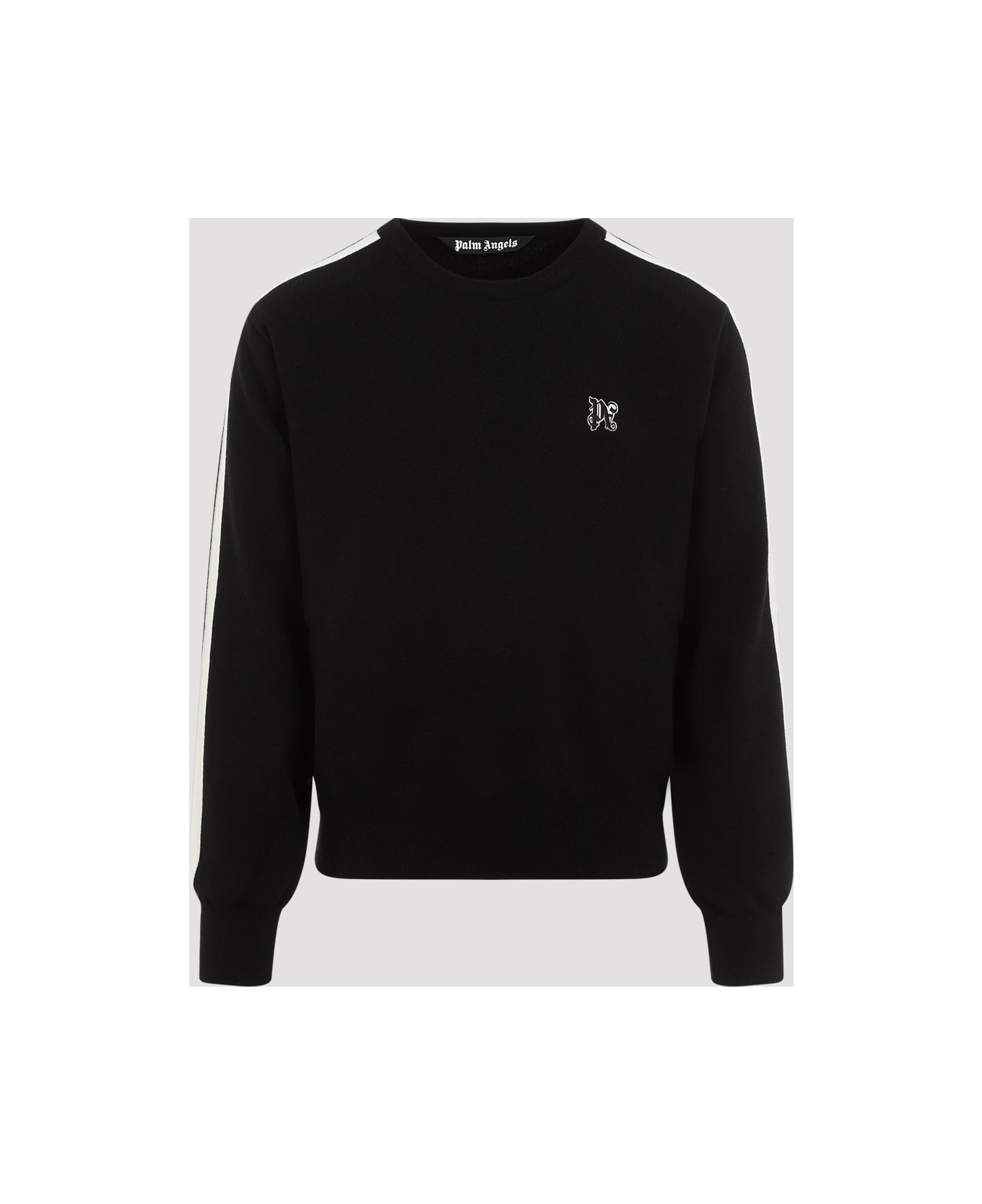 Palm Angels Monogram Track Pullover - Black Off White