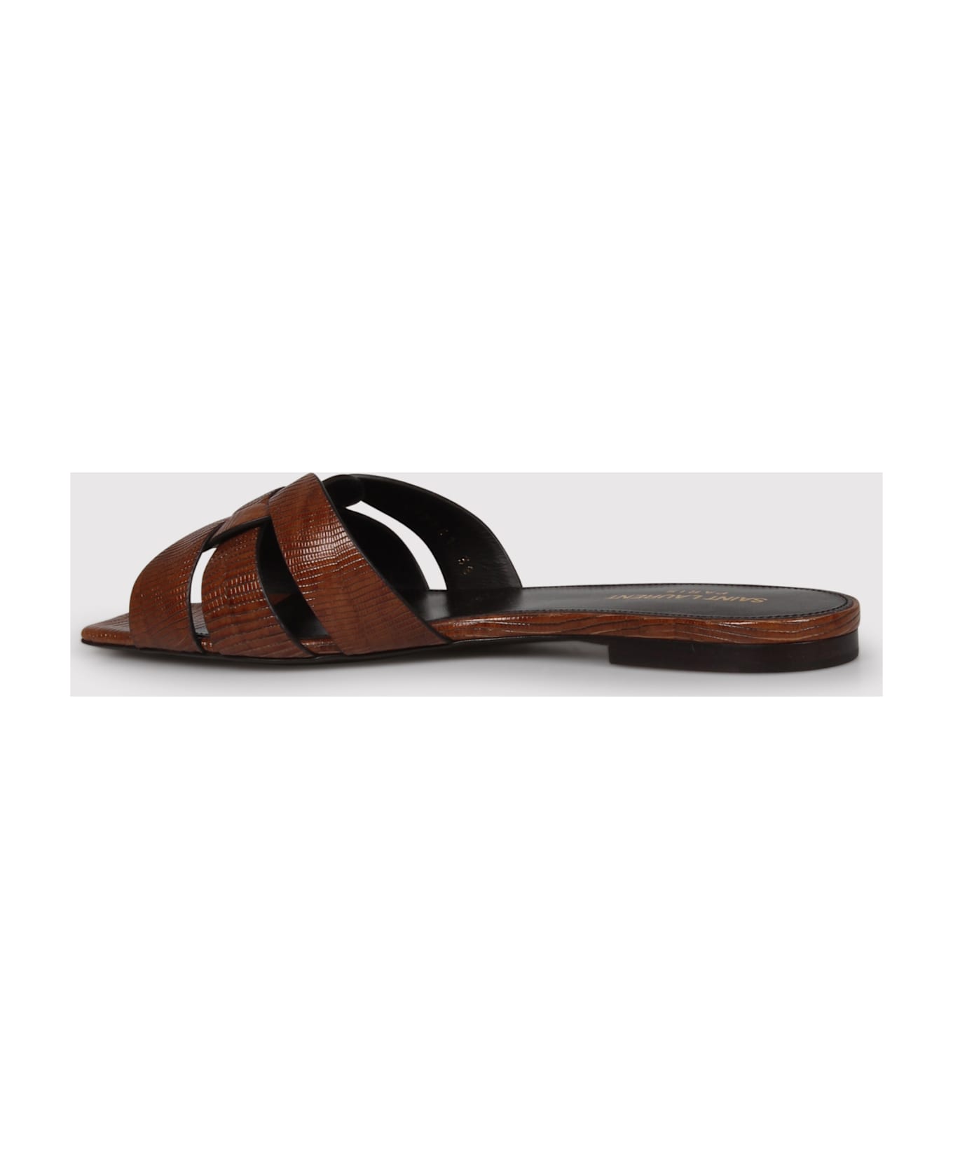 Saint Laurent Tribute Sandal - Brown