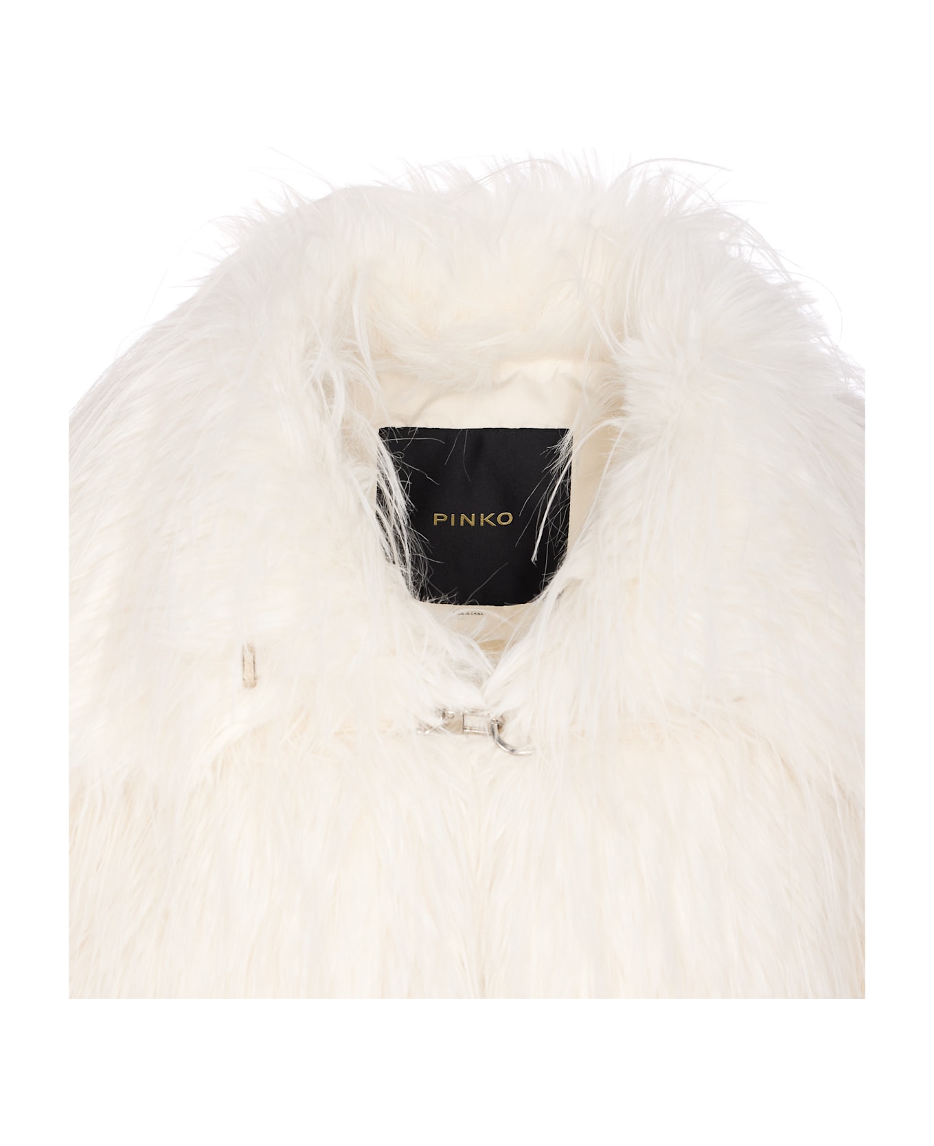 Pinko Amparo Faux Fur Jacket - White