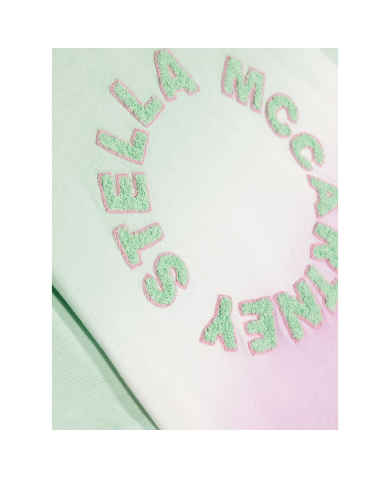 Stella McCartney Kids Medallion Logo Ombré T-shirt In Pastel Multicolour - Multicolour