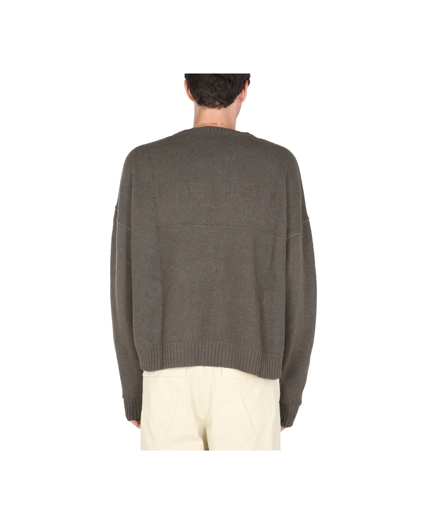 AMBUSH Oversize Fit Sweater - MILITARY GREEN