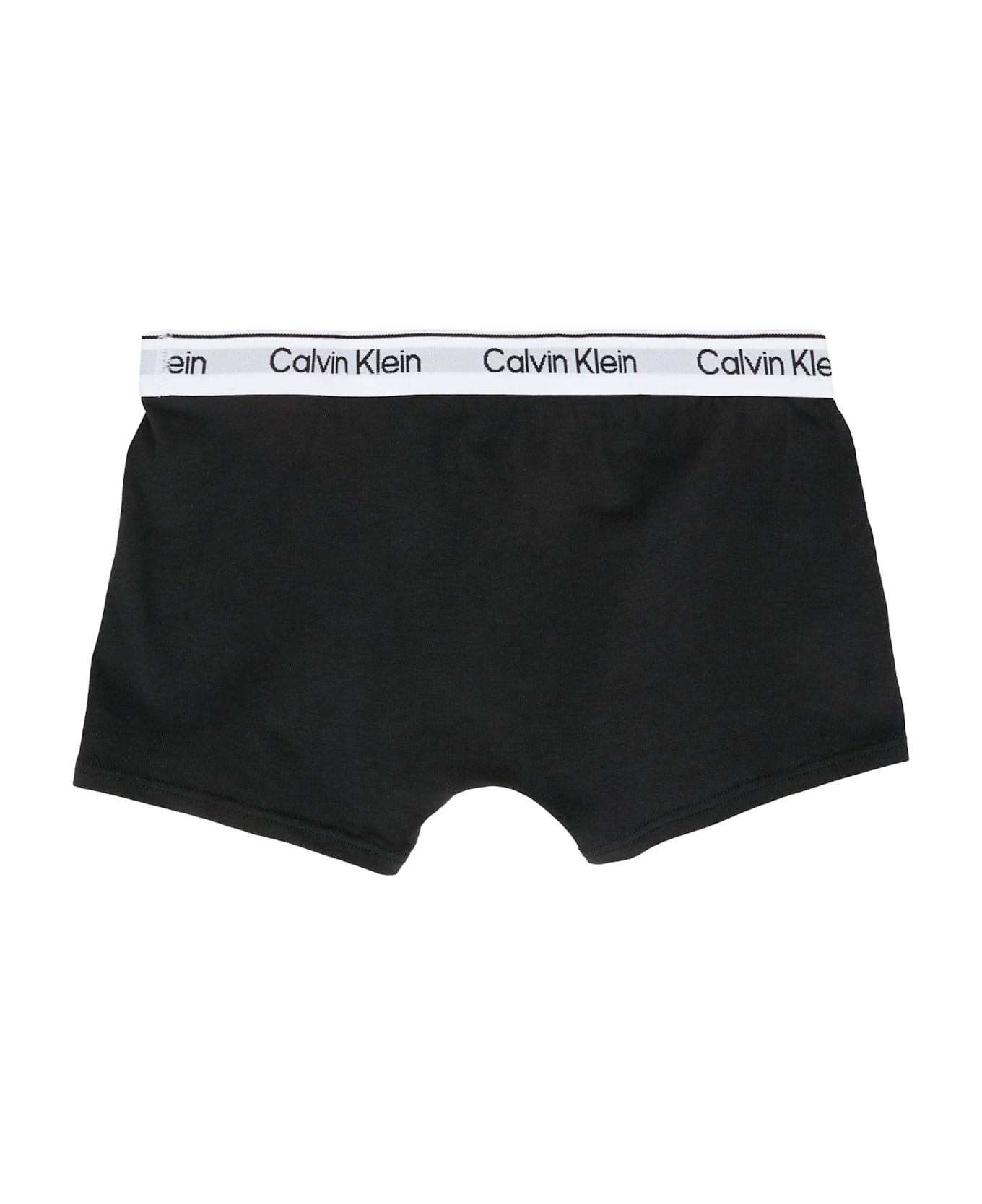 Calvin Klein Black Boxer Set For Boy With Logo - Black