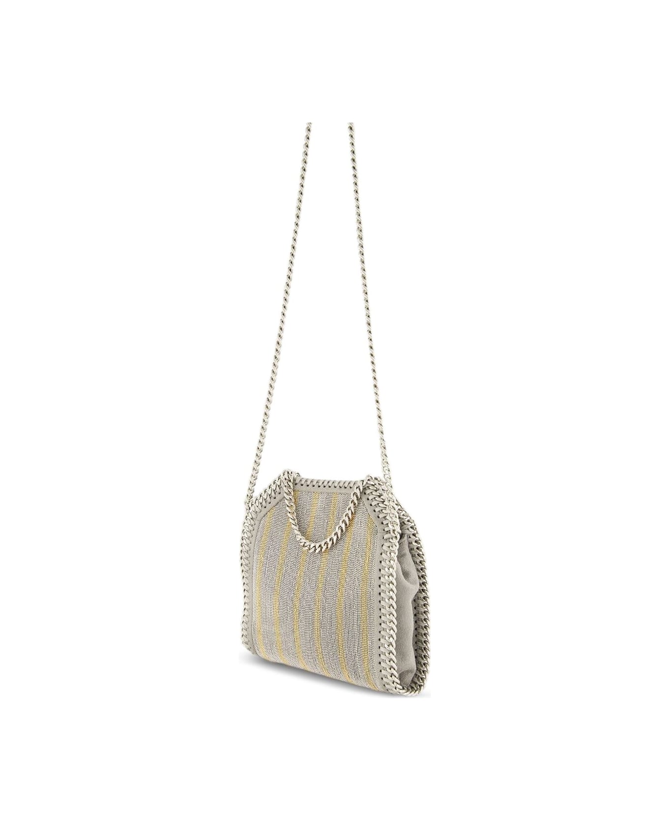 Stella McCartney Striped Falabella Bag - Grey