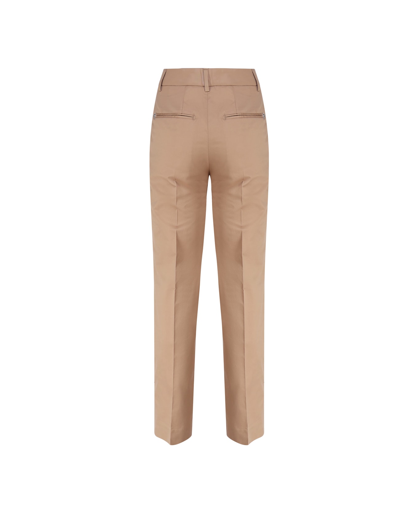 Dondup Meli 30 Inches Loose Trousers In Lyocell - Beige