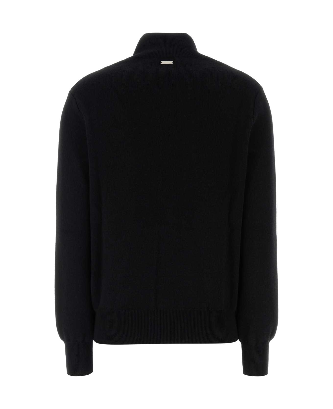 Ferragamo Black Wool Blend Sweater - NERO