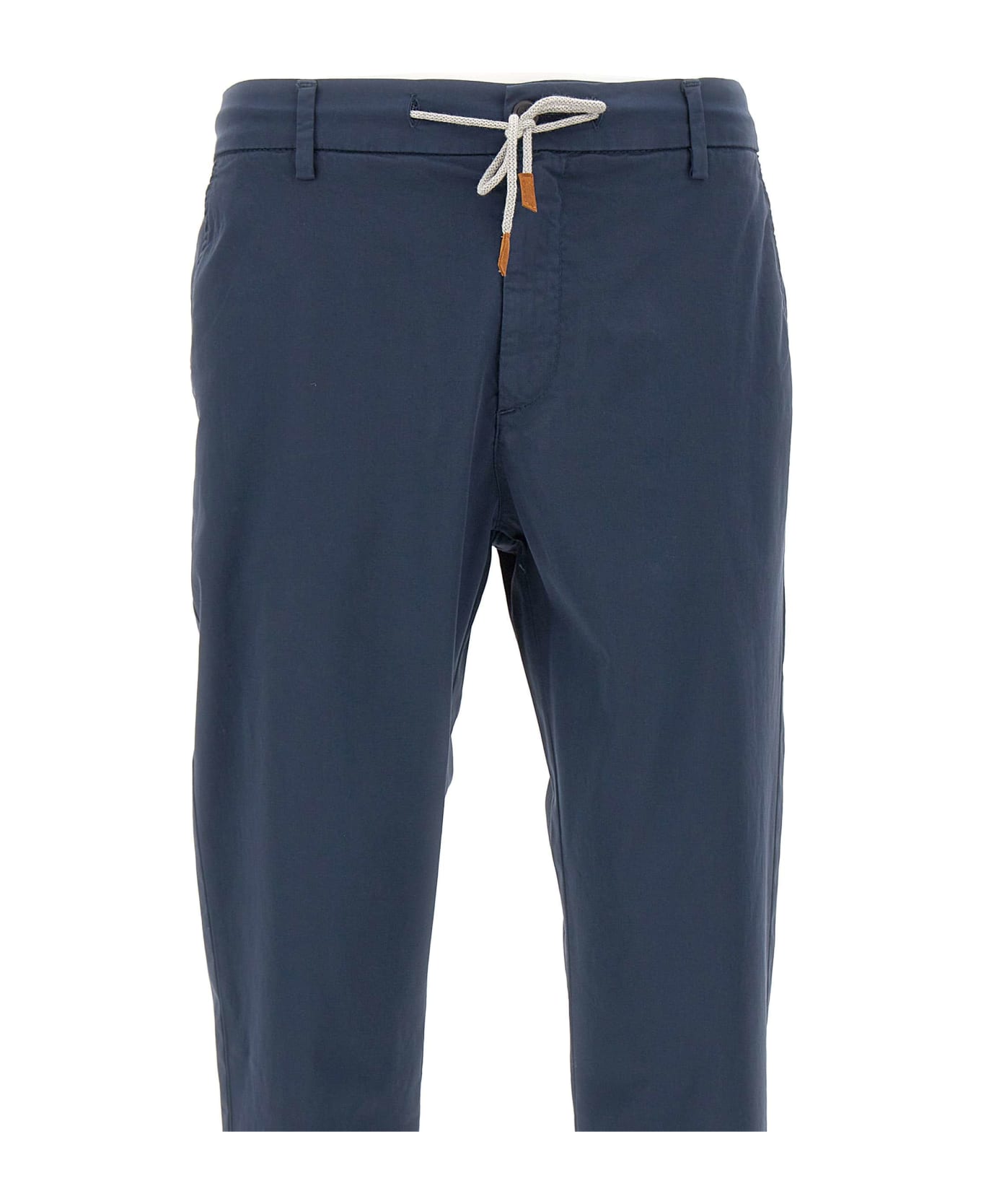Eleventy Stretch Cotton Trousers - BLUE ボトムス