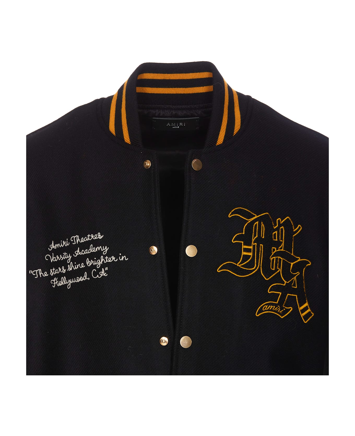 AMIRI Lion Varsity Jacket - Black