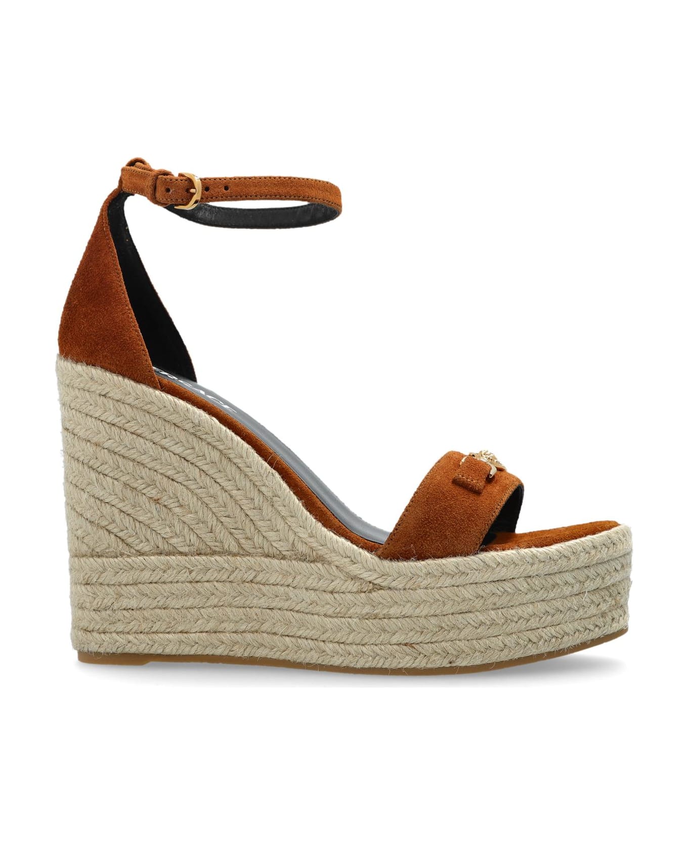 Versace Wedge Sandals - BROWN