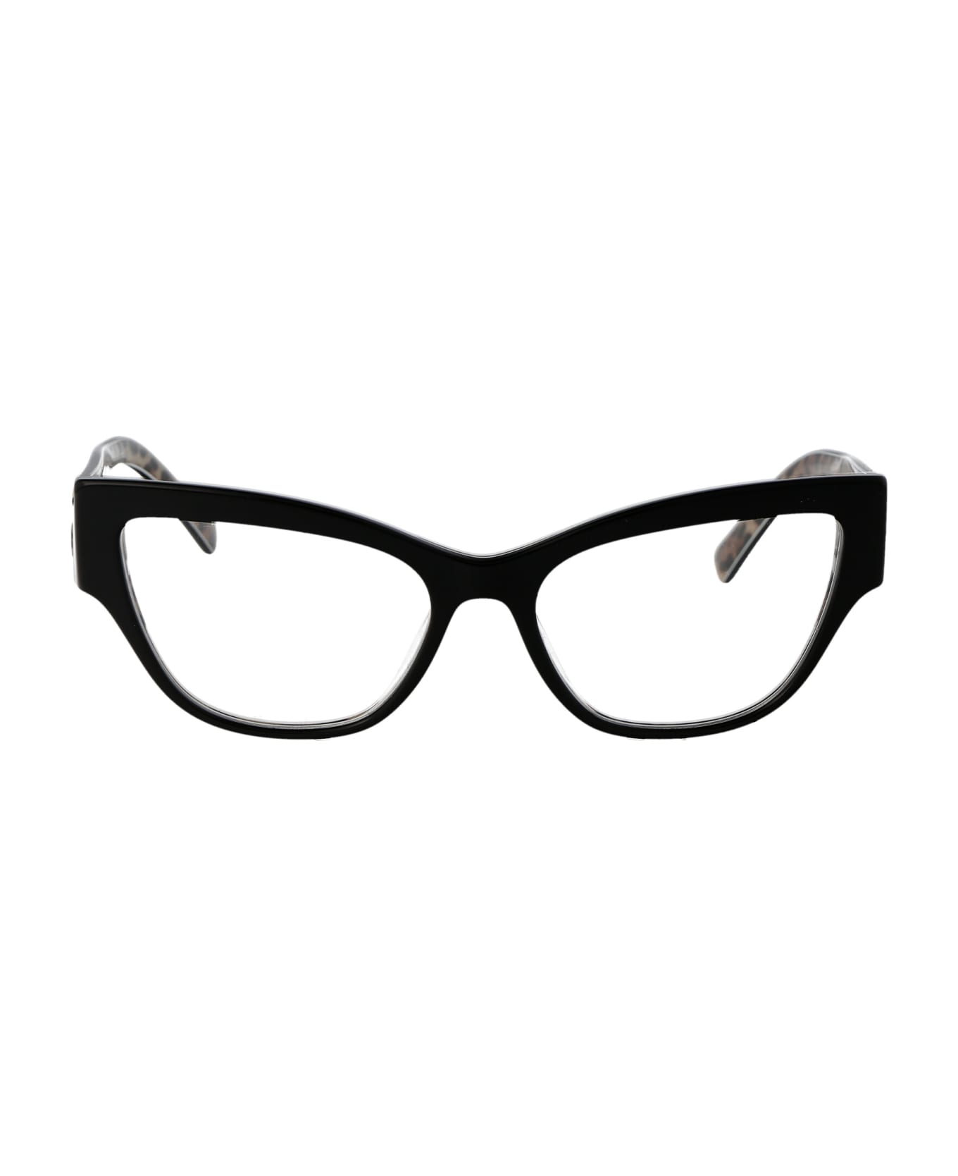 Dolce & Gabbana Eyewear 0dg3378 Glasses - 3299 Black On Leo Brown アイウェア