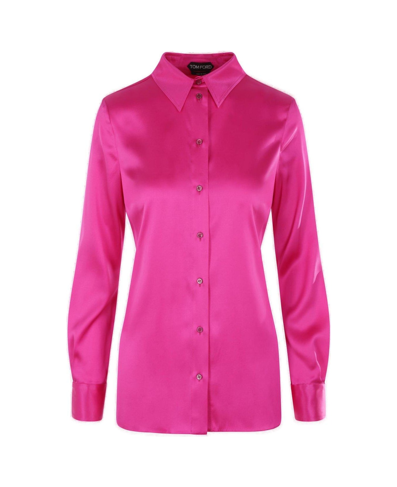 Tom Ford Buttoned Long-sleeved Shirt - Fuchsia