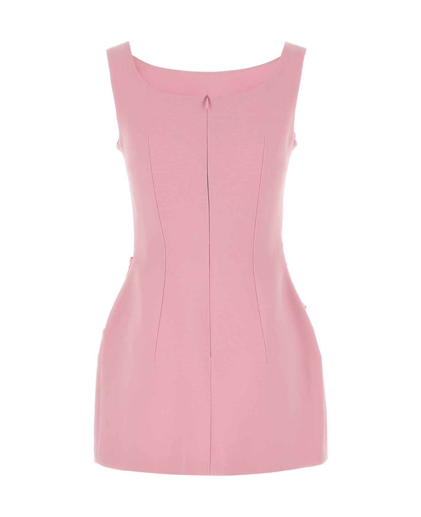 Magda Butrym Black Stretch Wool Mini Dress - PINK