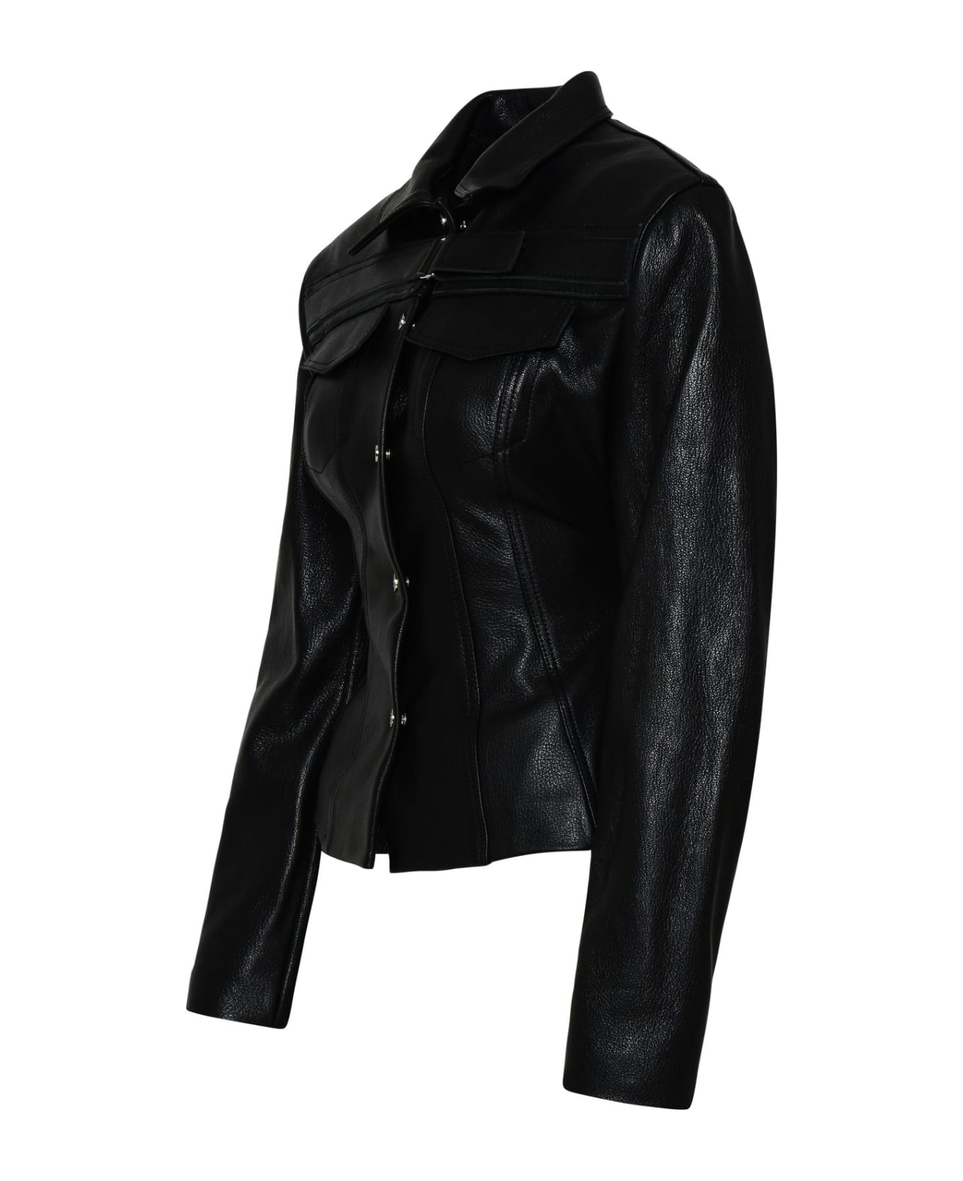 David Koma Black Leather Jacket - Black