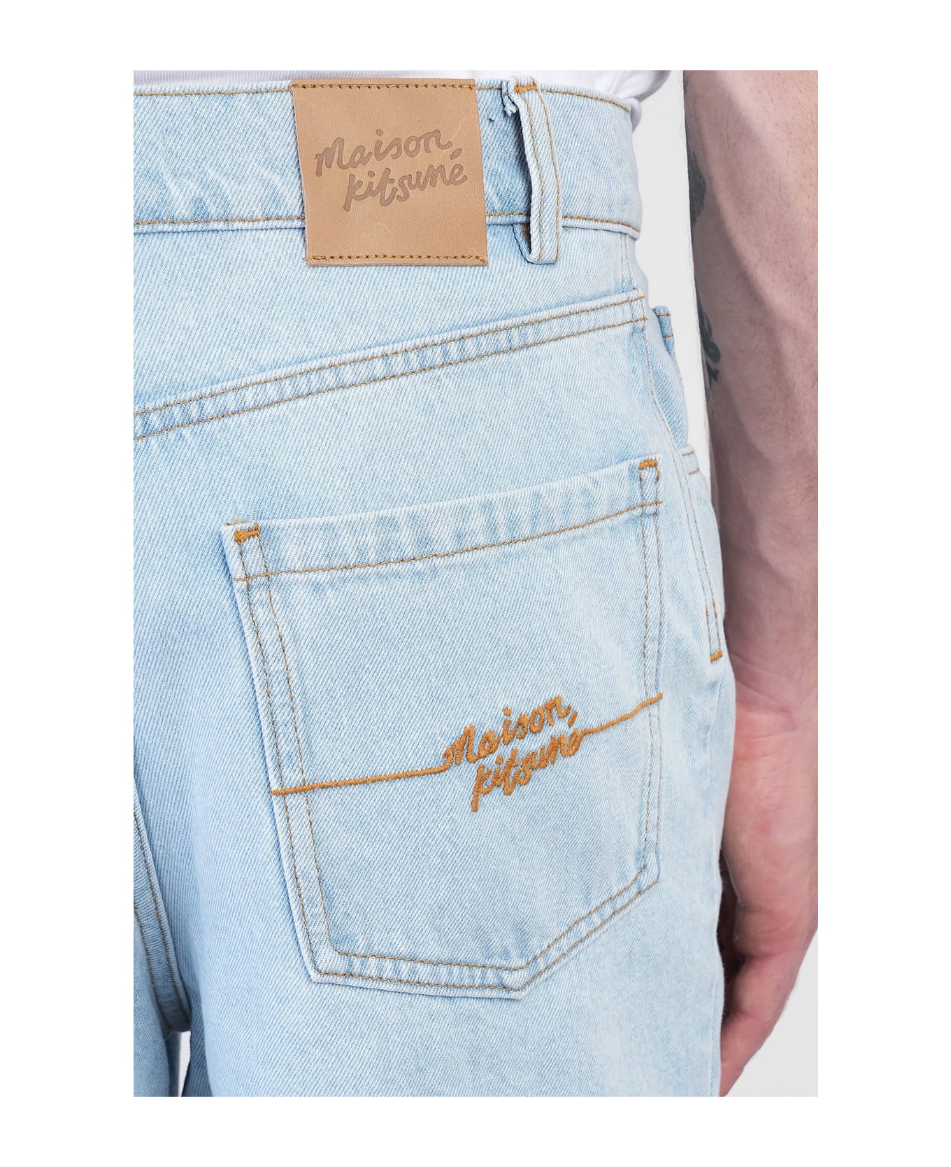 Maison Kitsuné Jeans In Blue Denim - blue