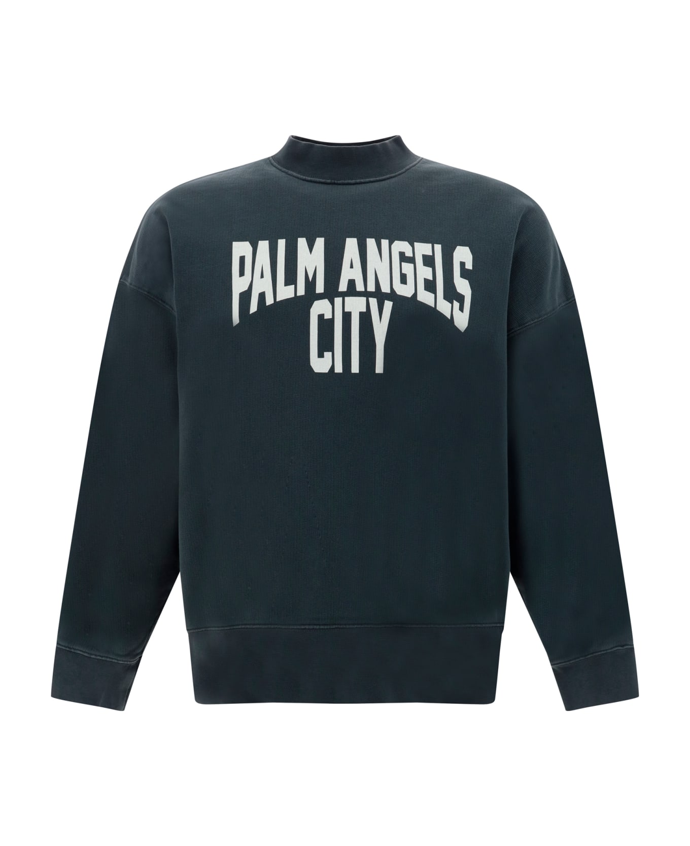Palm Angels Pa City Washed Crewneck Sweatshirt - Grey