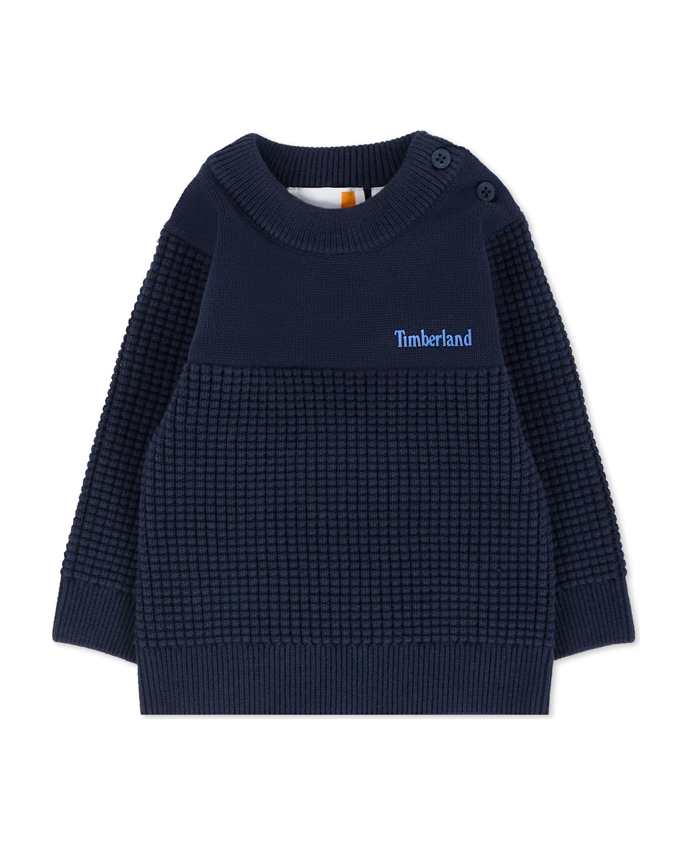 Timberland Maglione Blu Per Neonato Con Logo - Blue