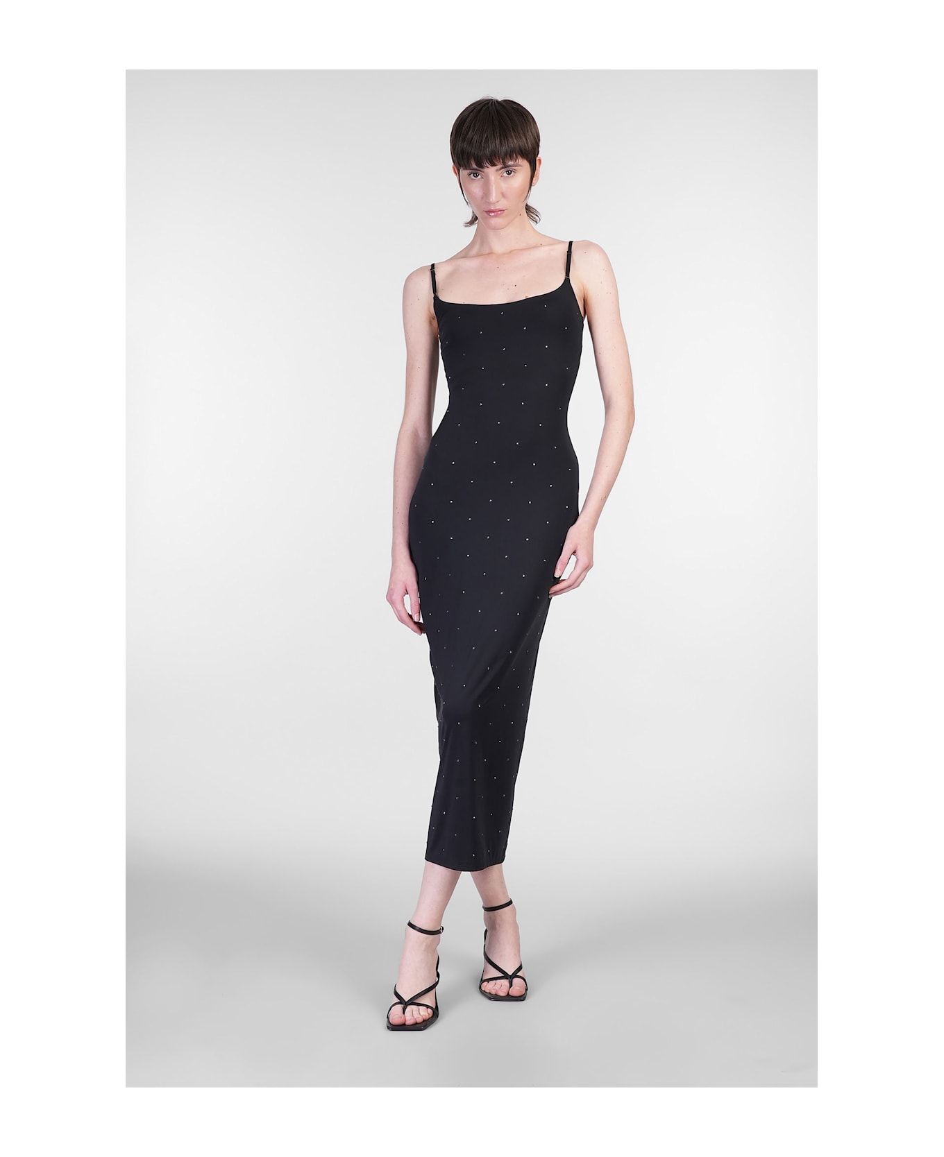 MC2 Saint Barth Evy Long Dress In Black Polyamide - black