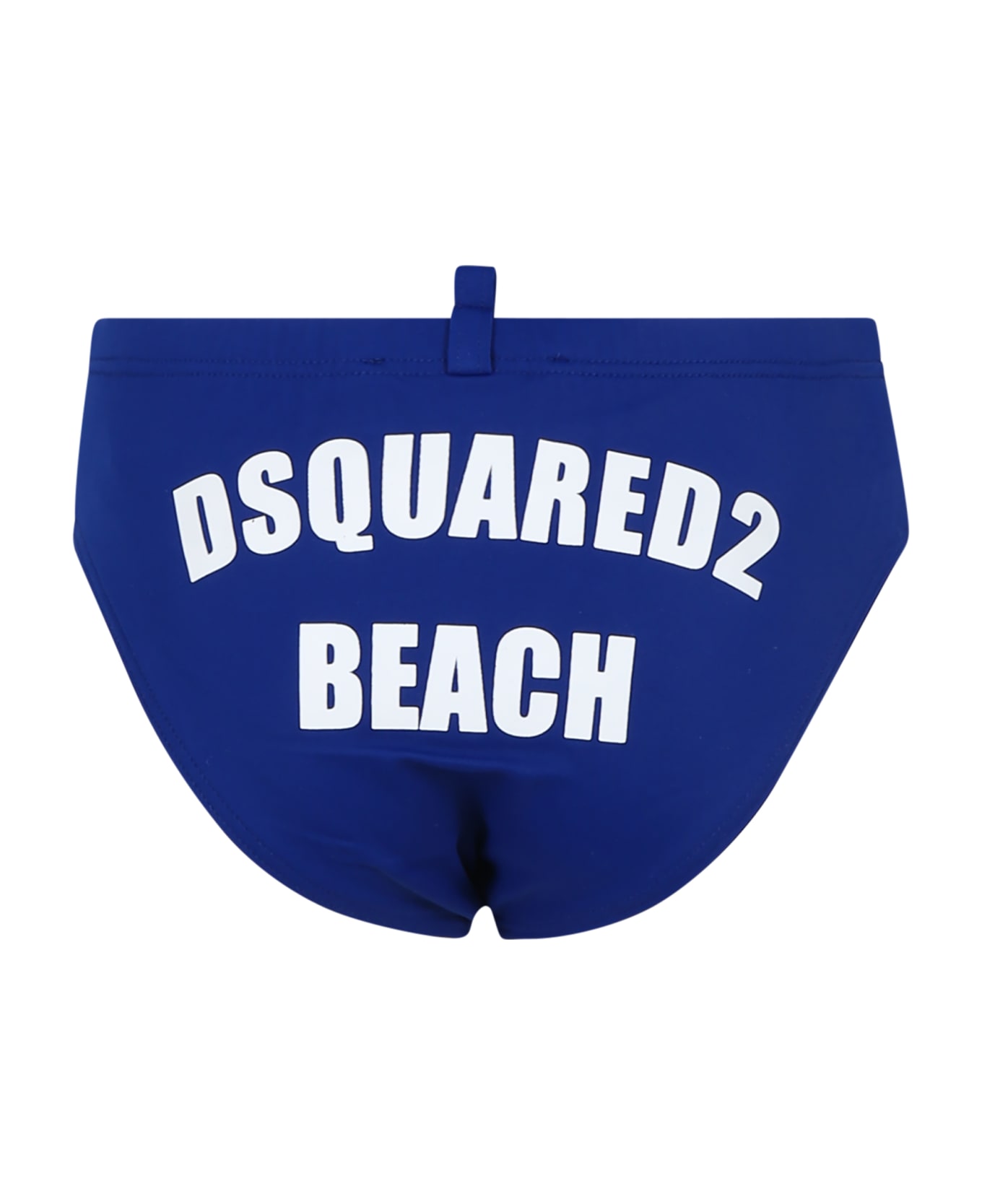 Dsquared2 Blue Swim Briefs For Boy With Logo - Blue