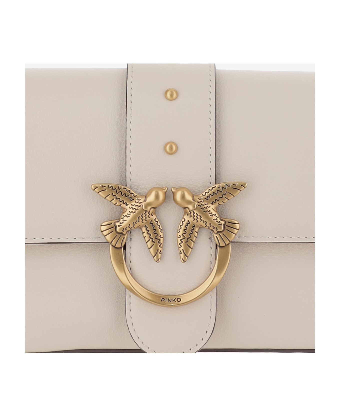 Pinko Classic Love Bag Slouchy Shoulder Bag - White